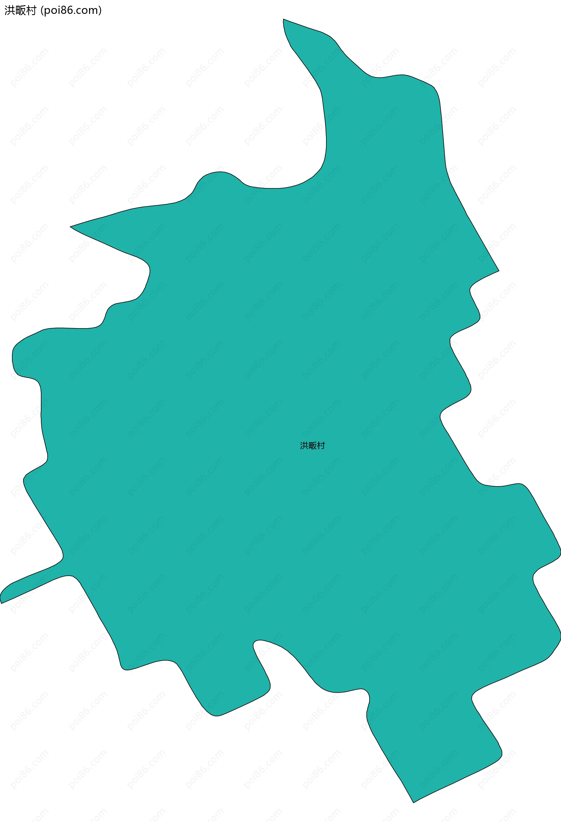 洪畈村边界地图