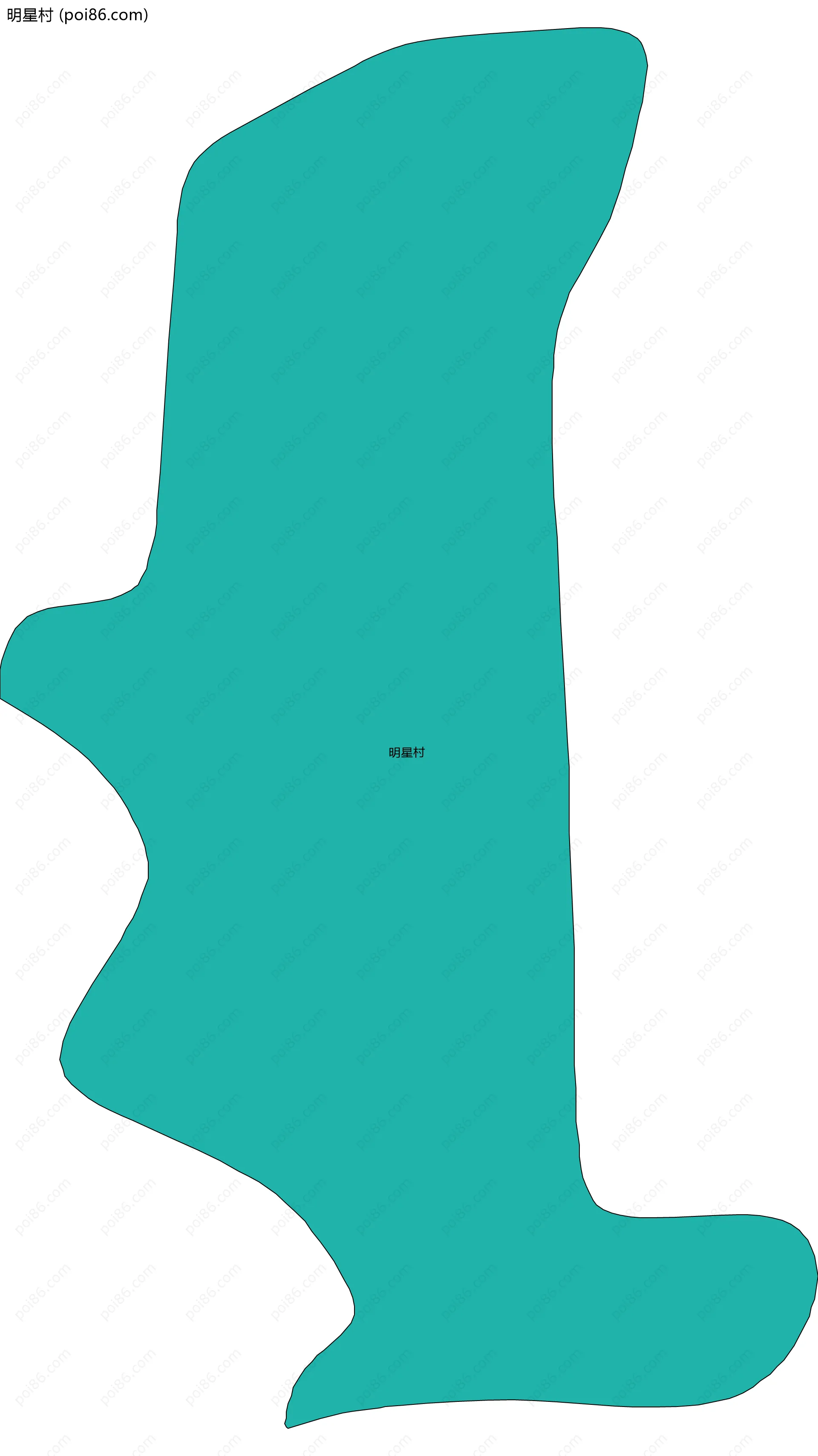 明星村边界地图