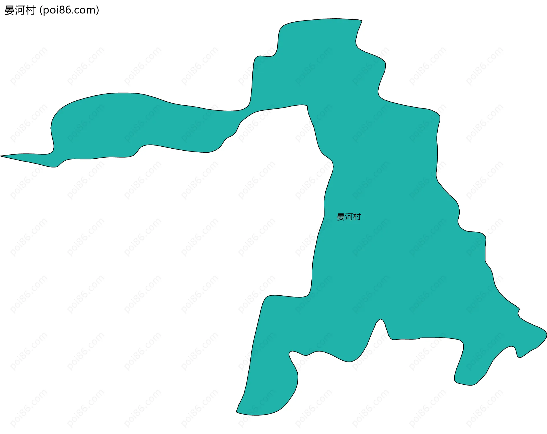 晏河村边界地图
