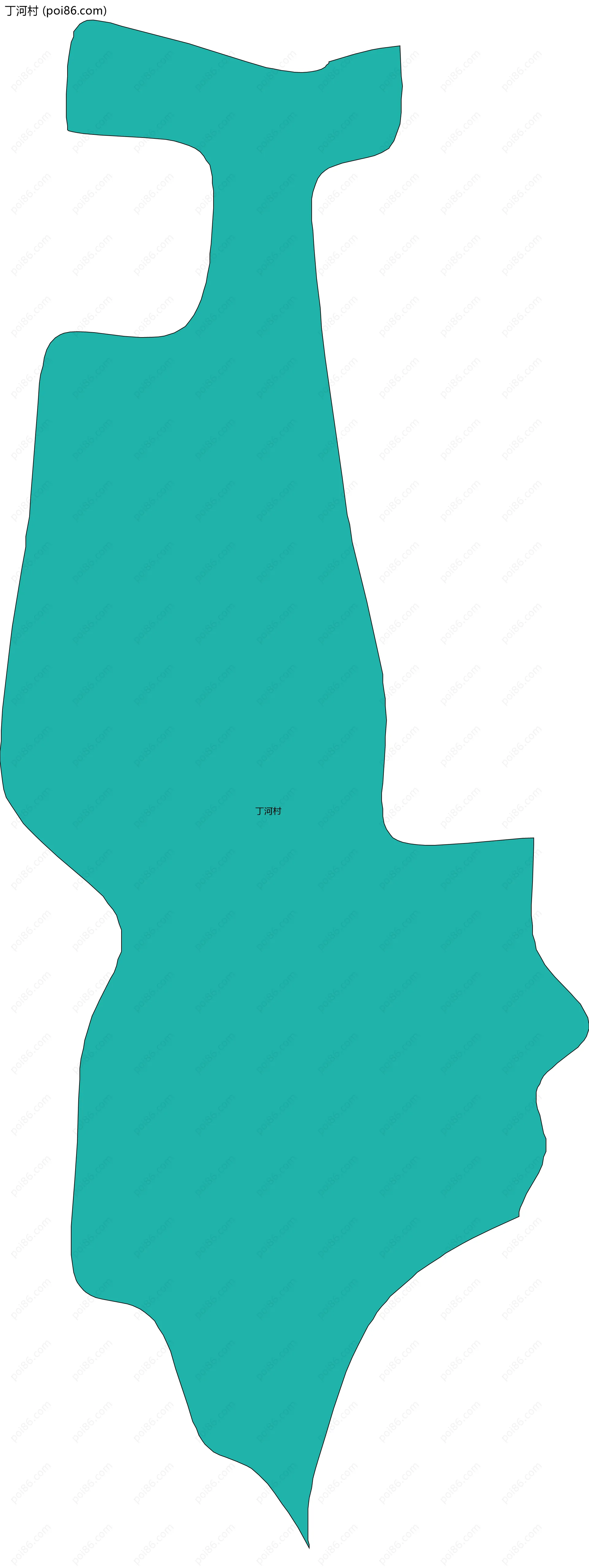 丁河村边界地图