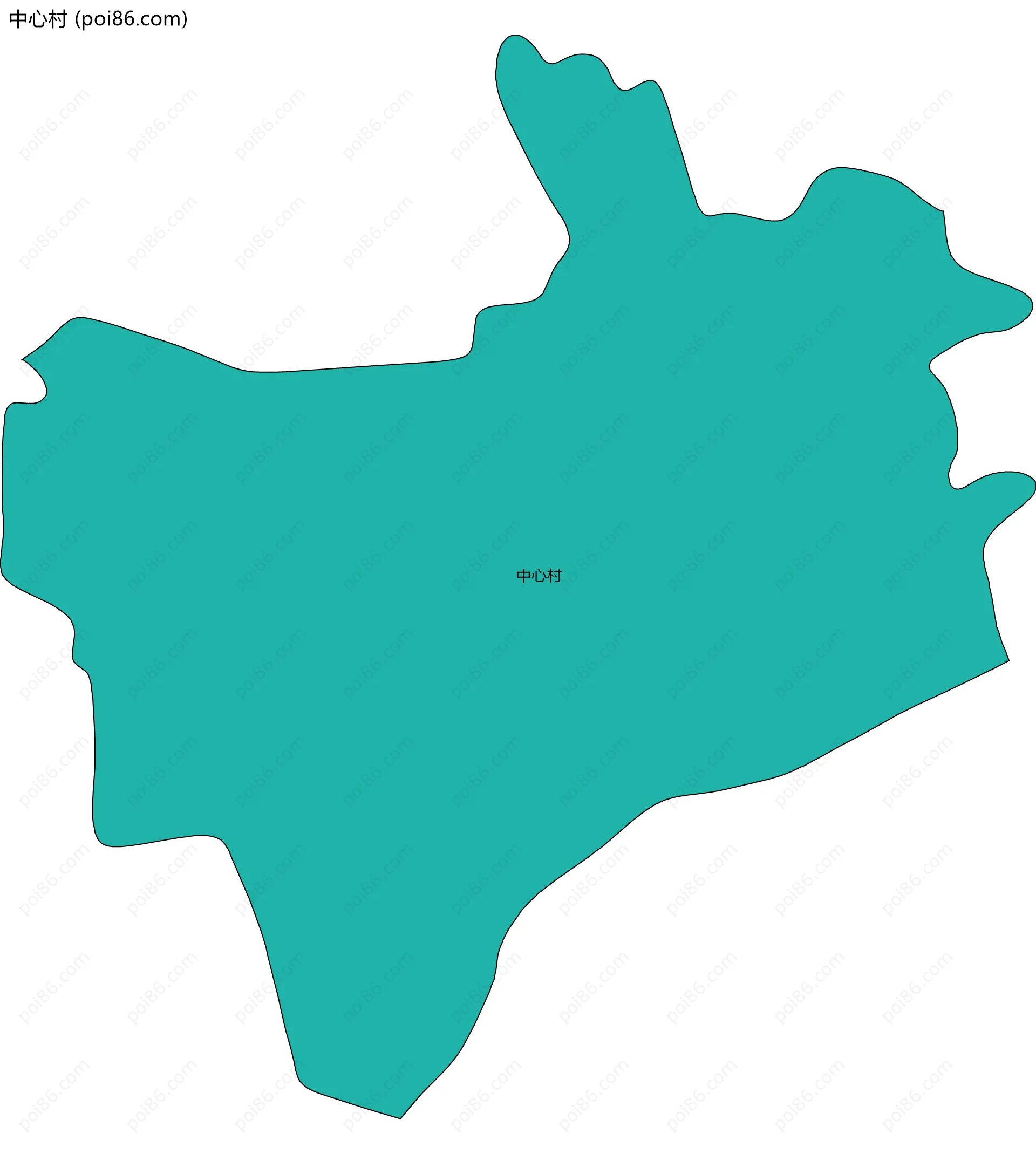 中心村边界地图