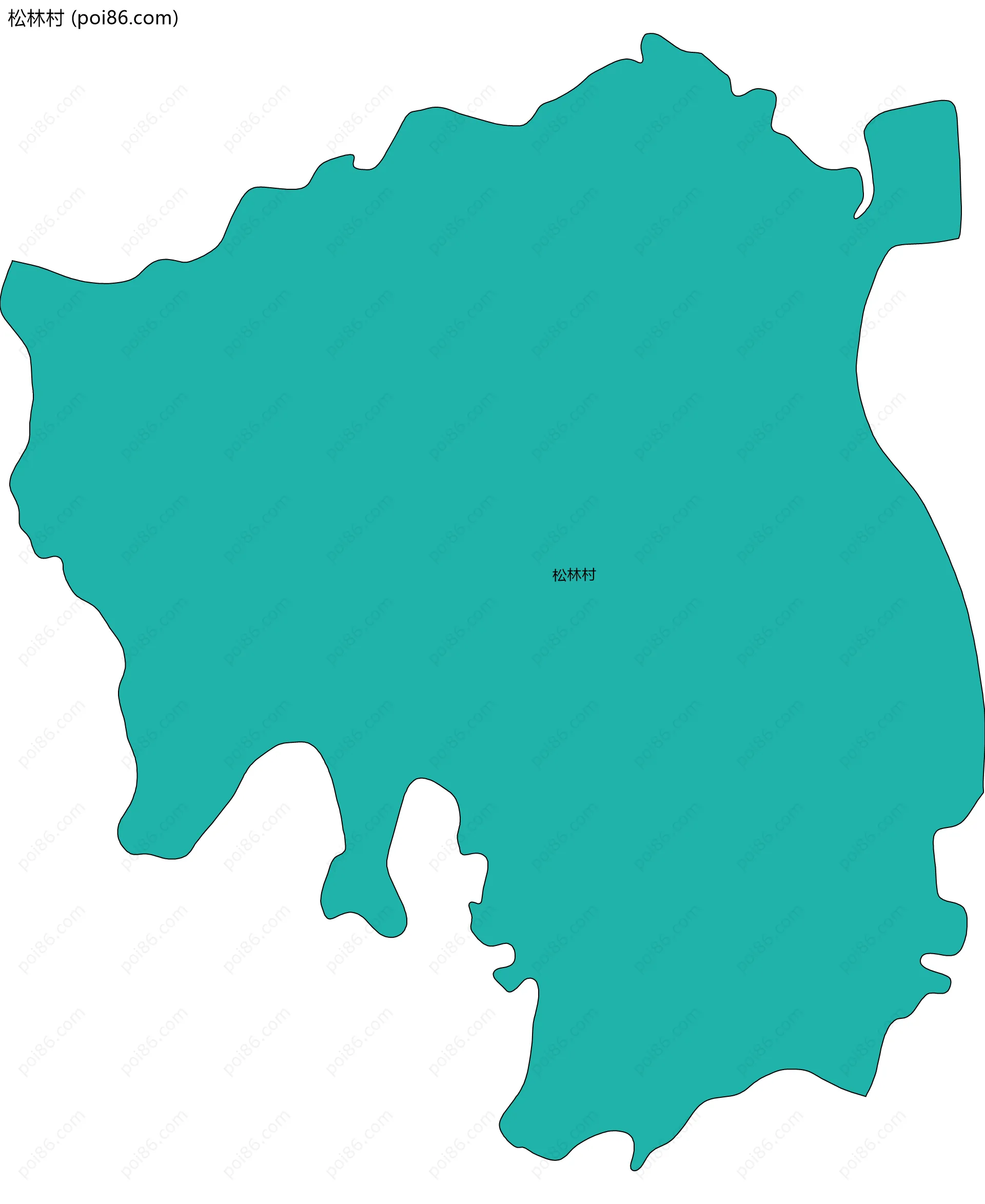 松林村边界地图