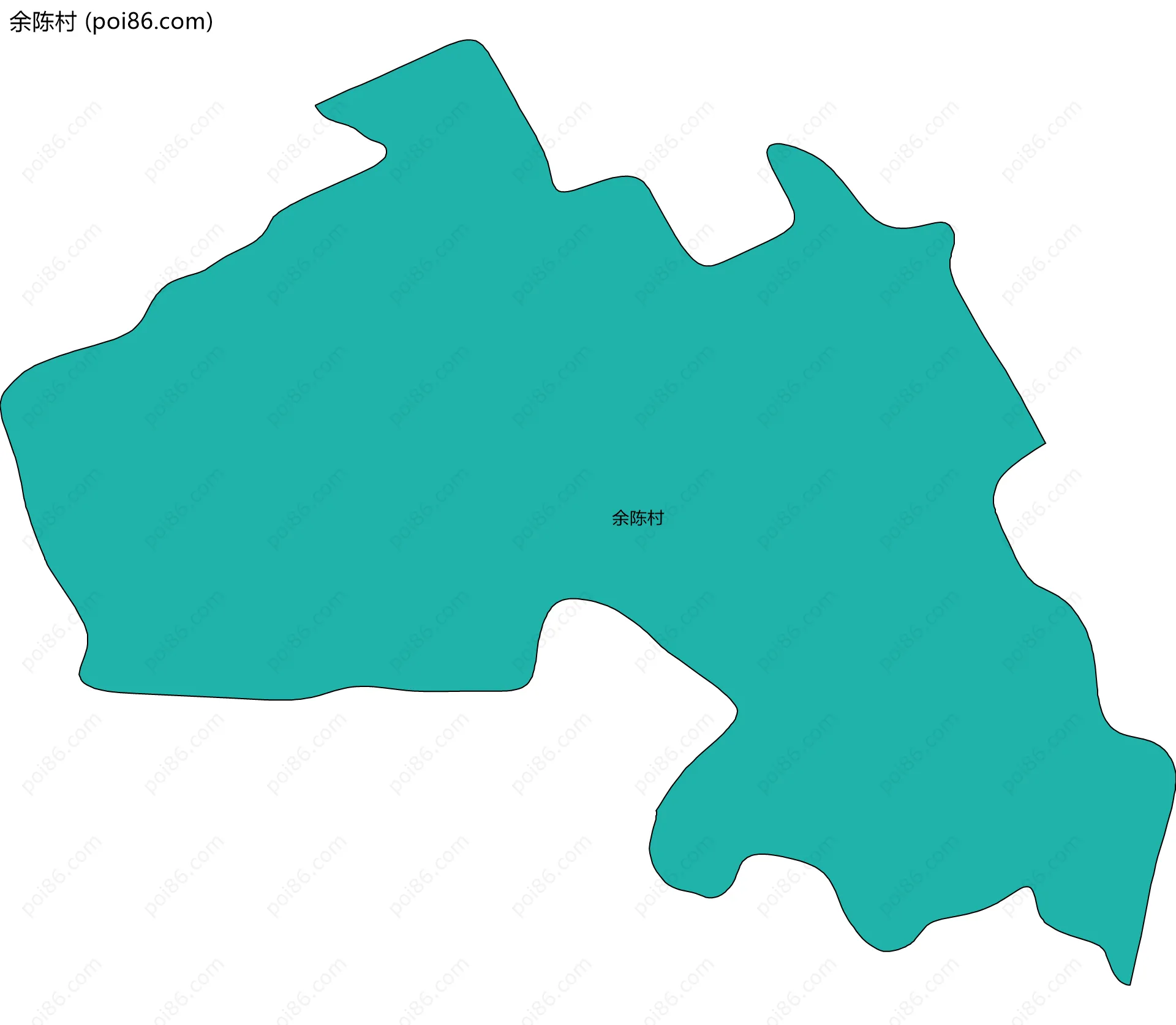 余陈村边界地图