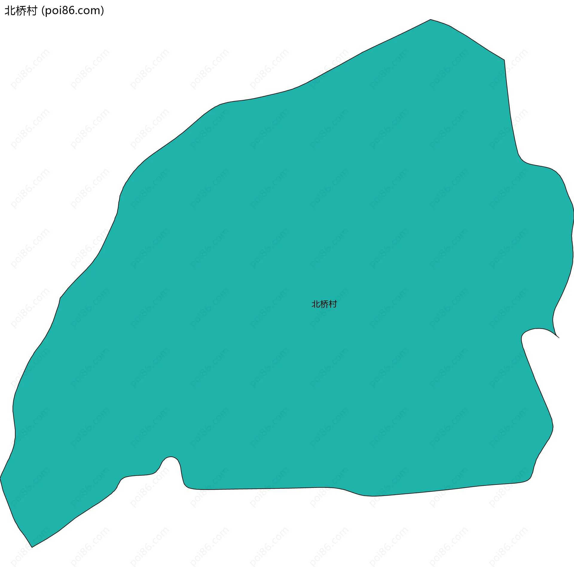 北桥村边界地图