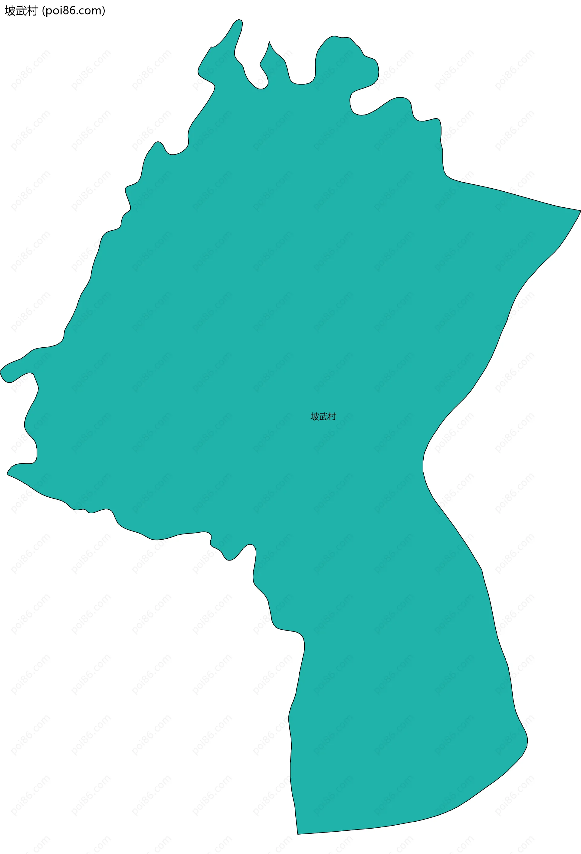 坡武村边界地图