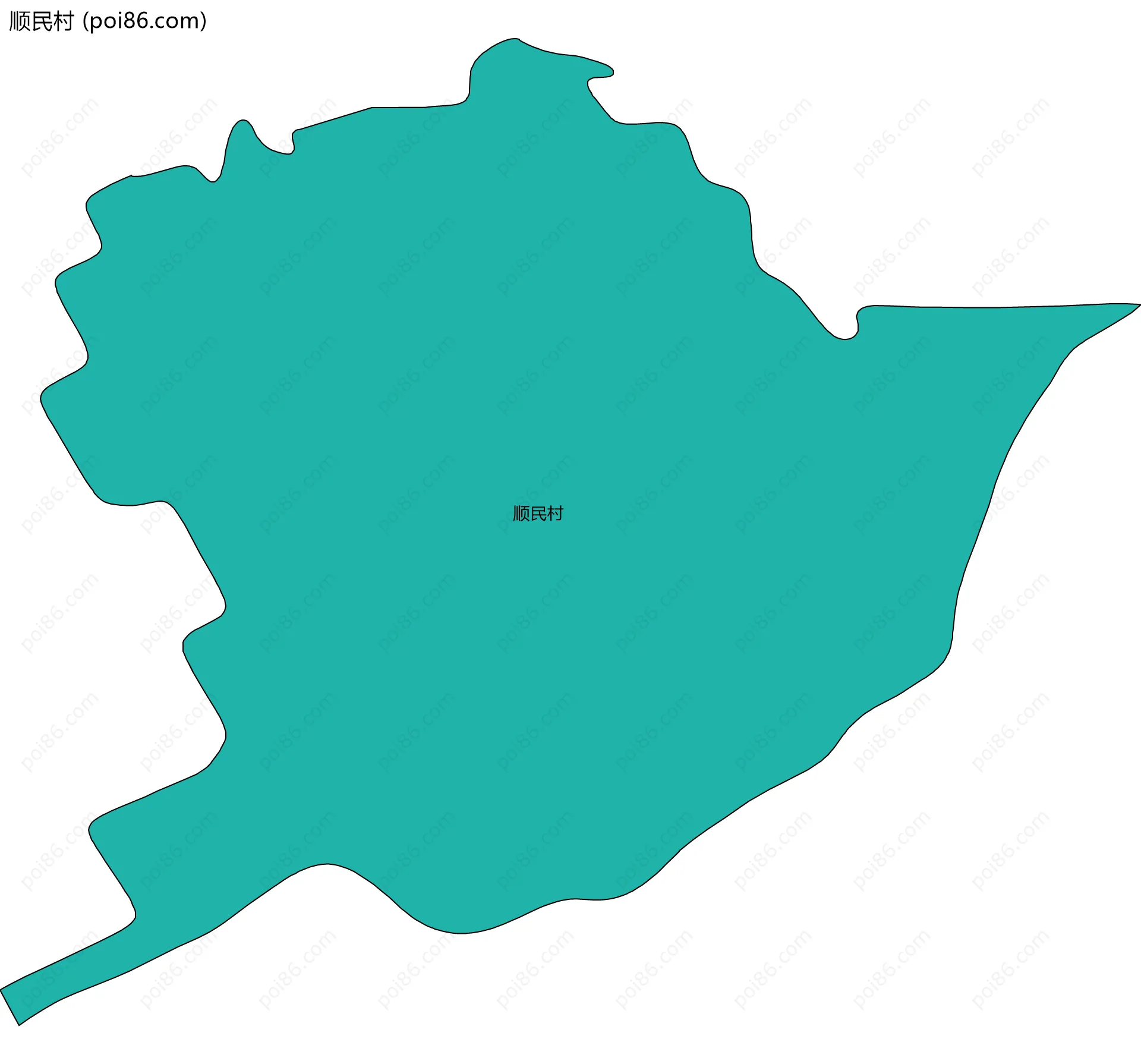 顺民村边界地图