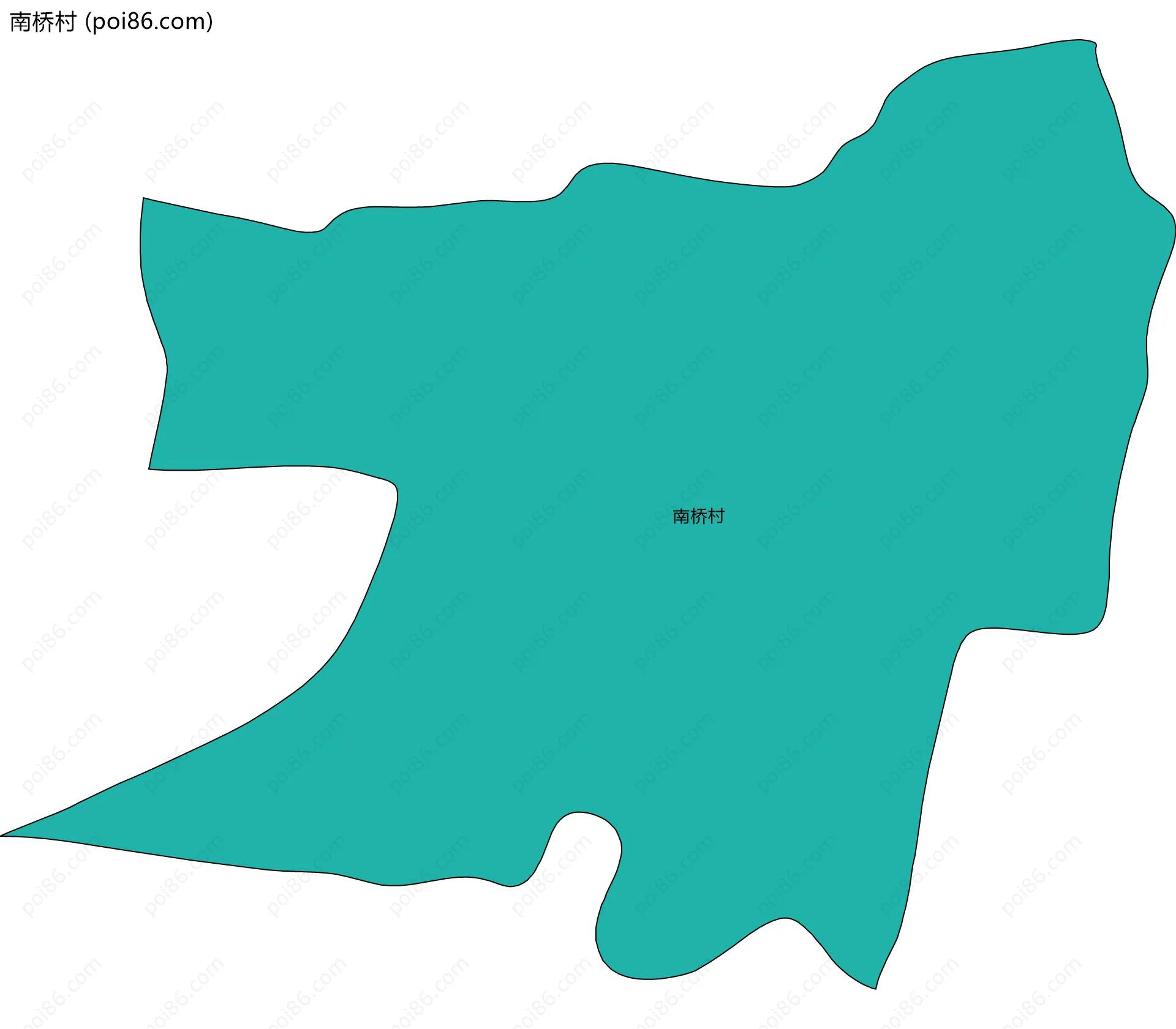 南桥村边界地图