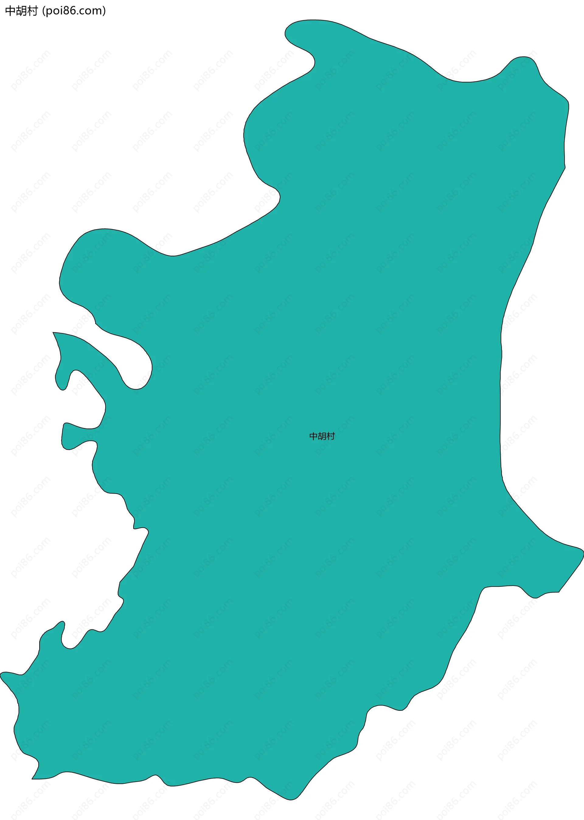 中胡村边界地图