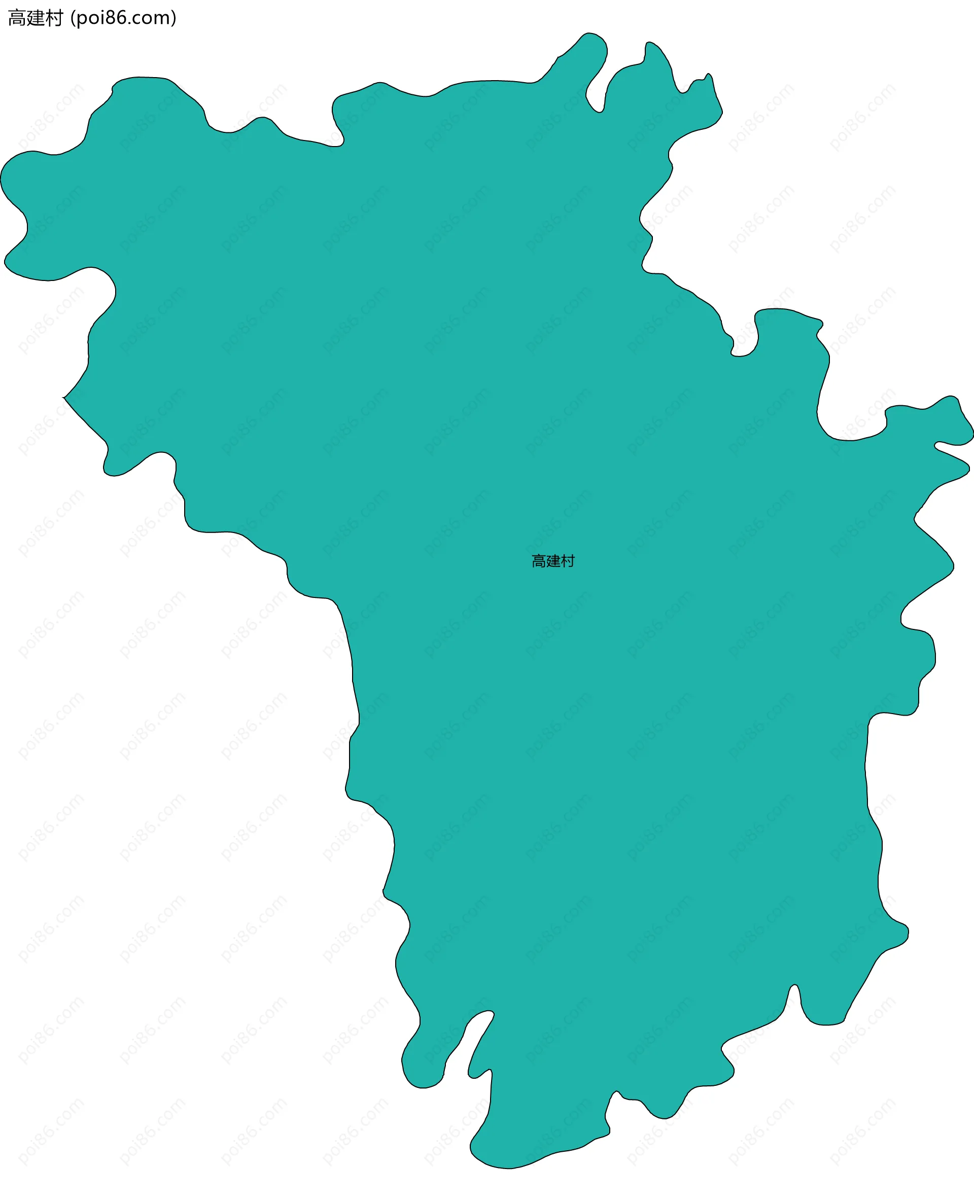 高建村边界地图