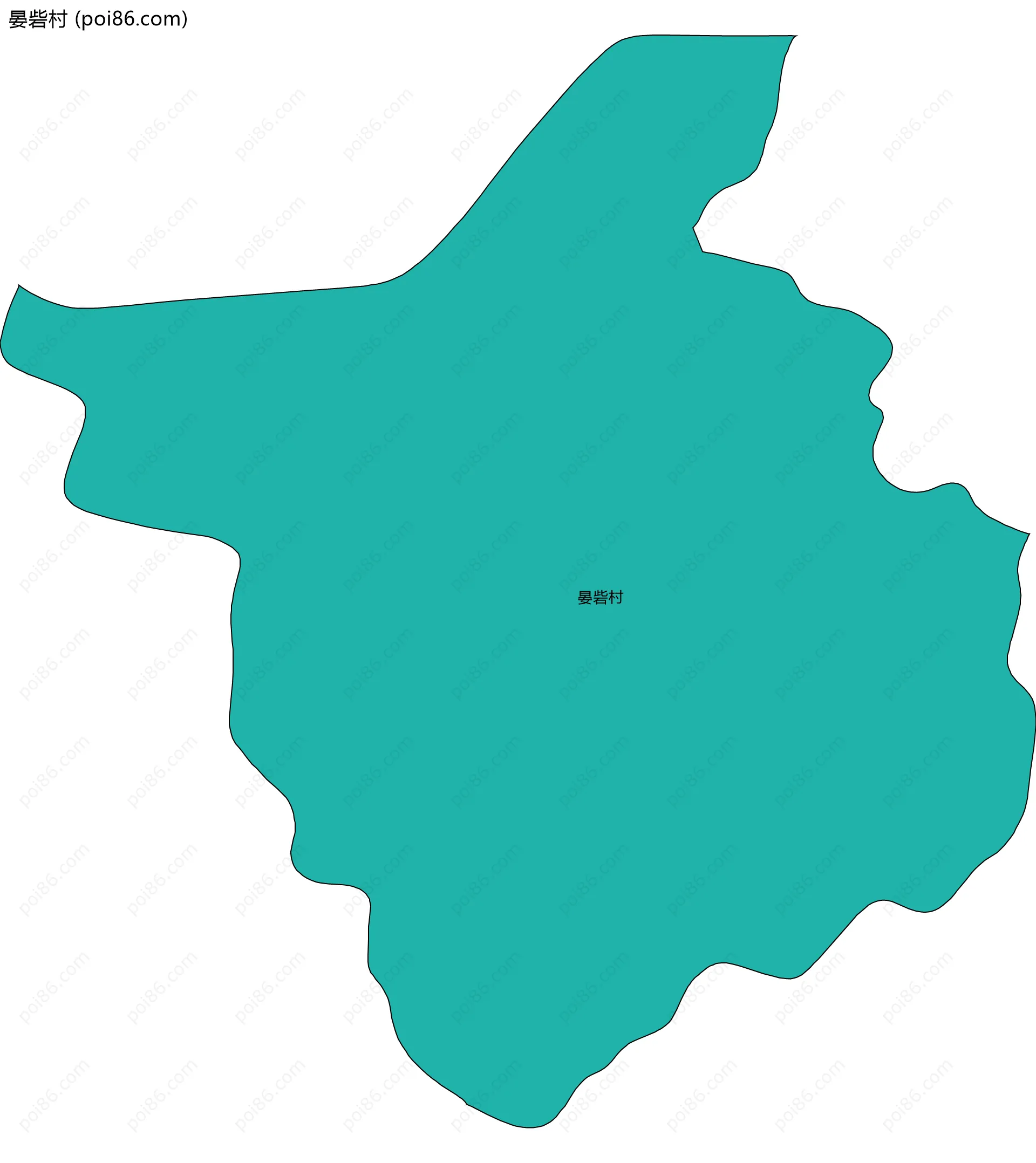 晏砦村边界地图