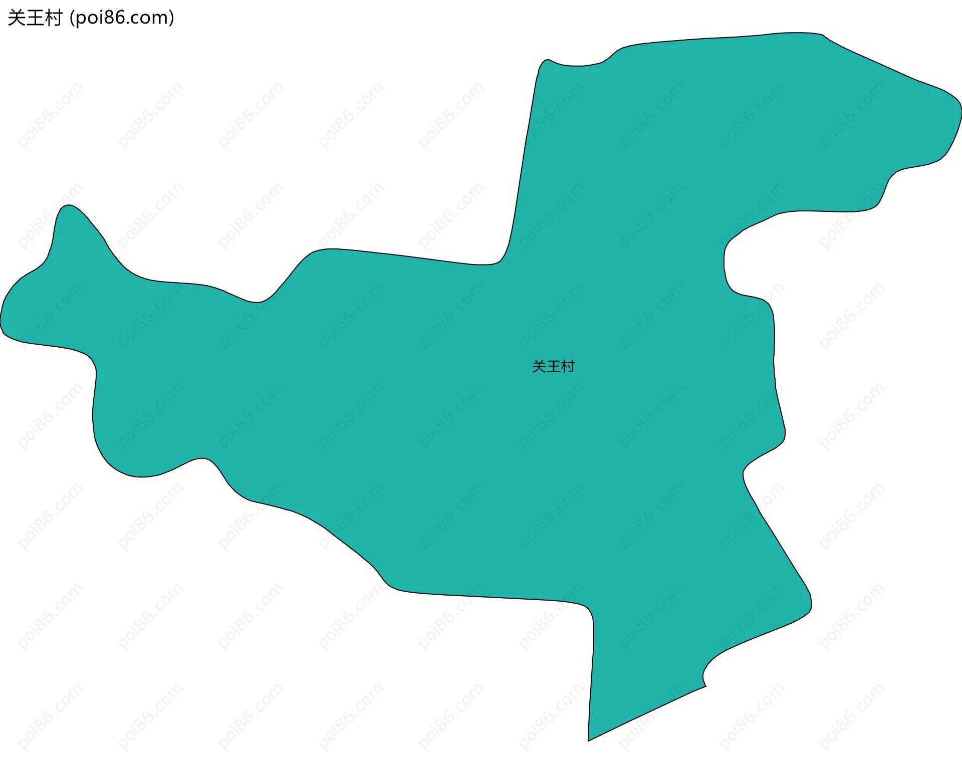 关王村边界地图