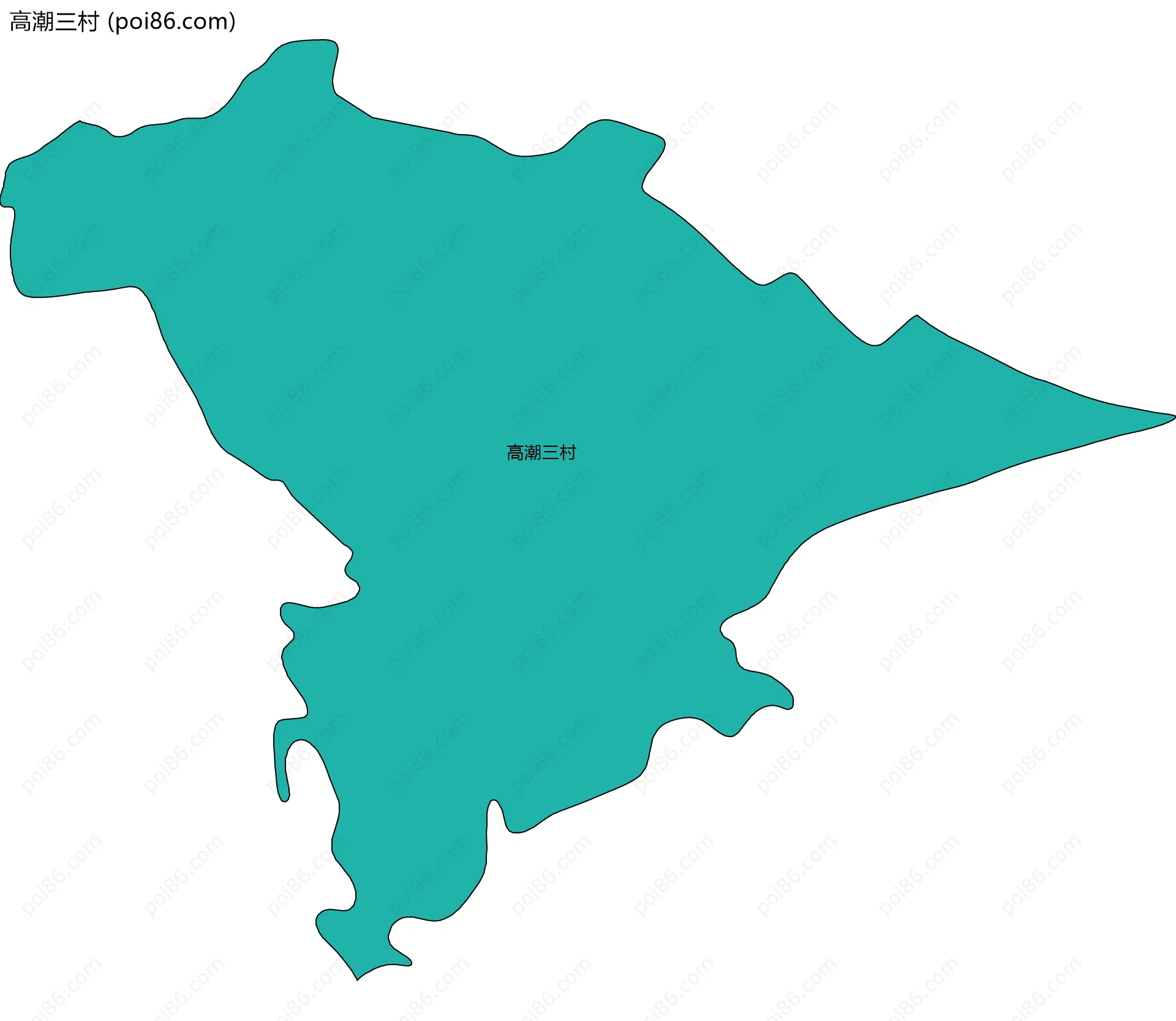 高潮三村边界地图