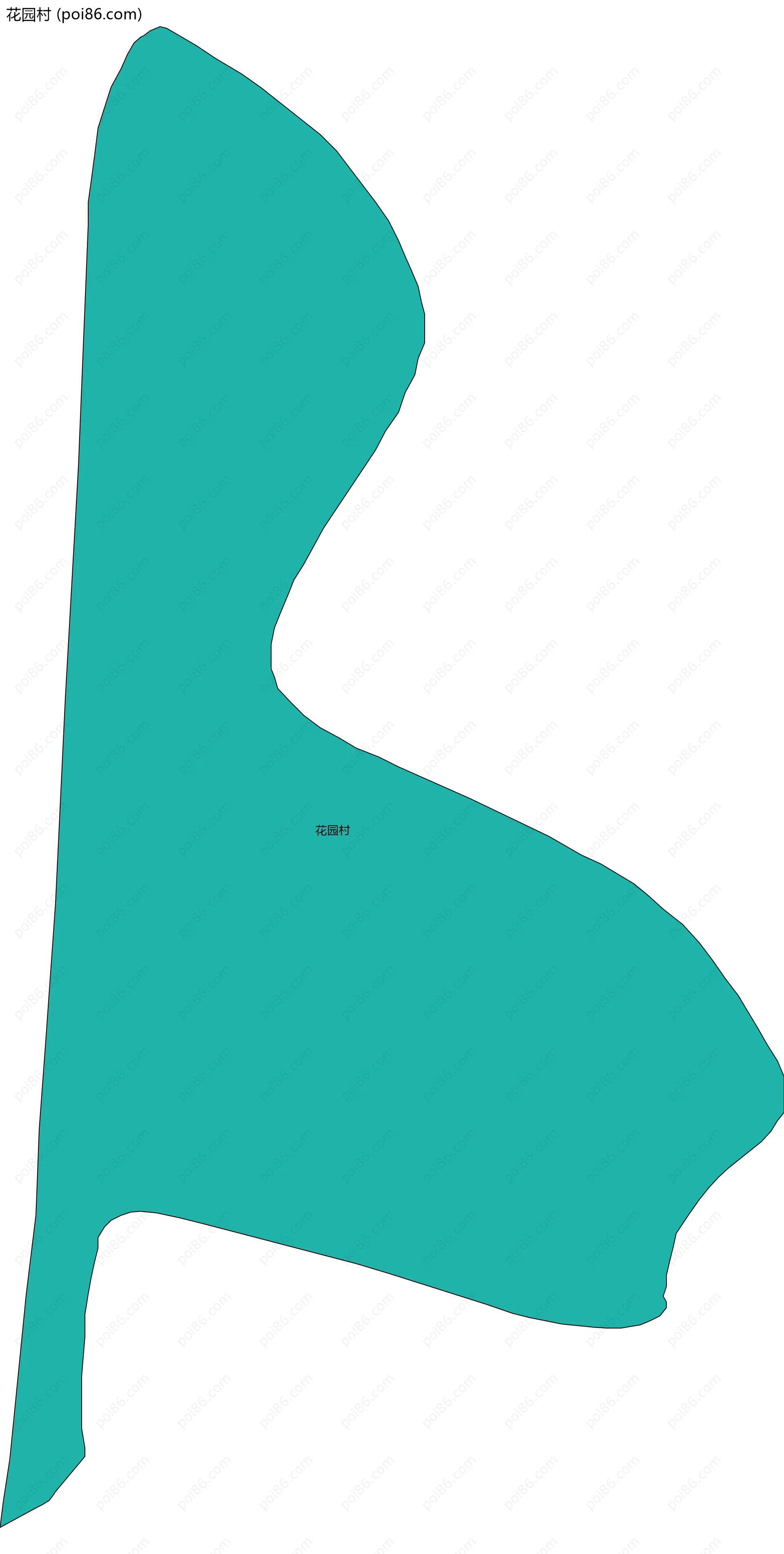 花园村边界地图