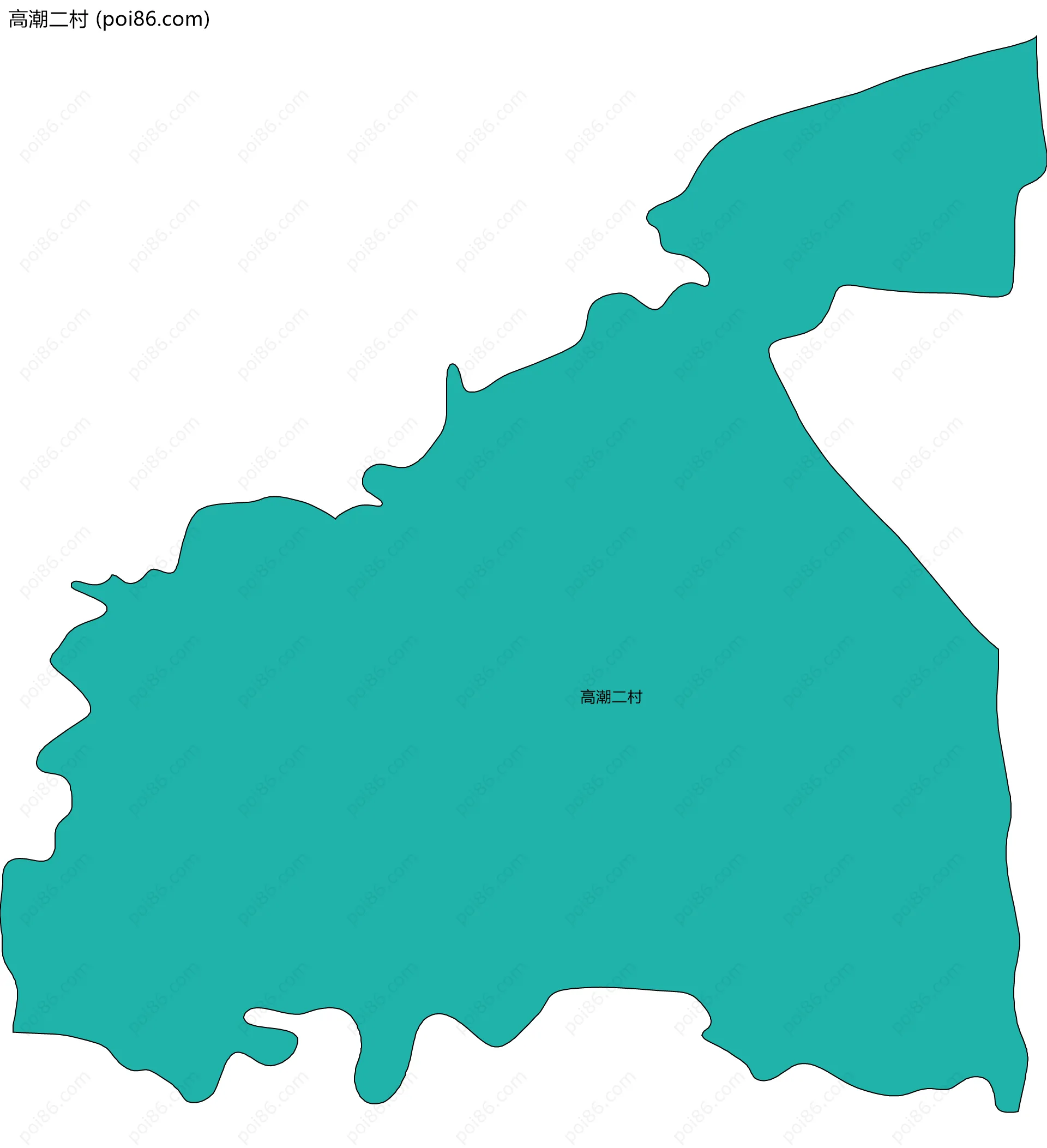 高潮二村边界地图
