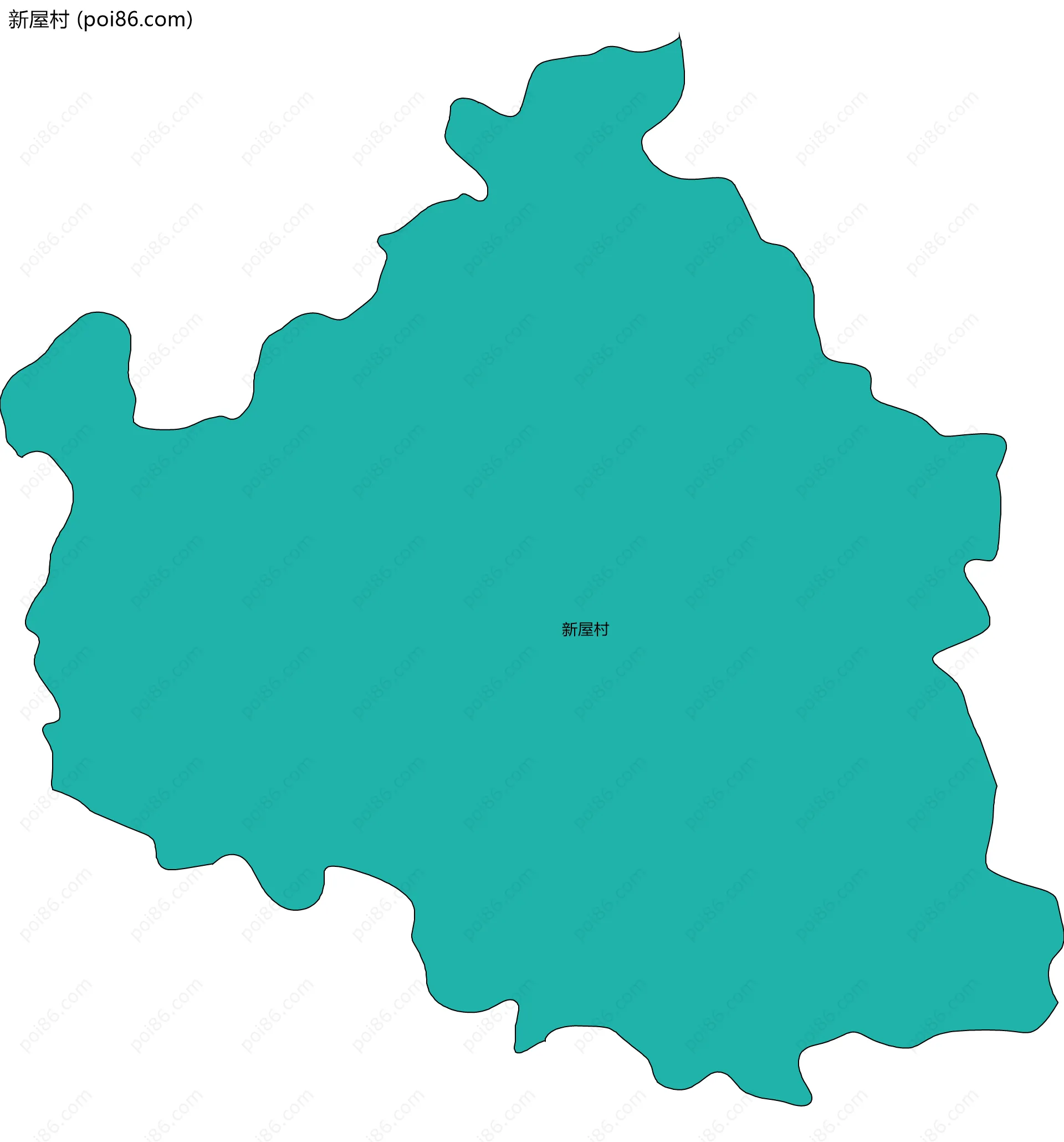 新屋村边界地图