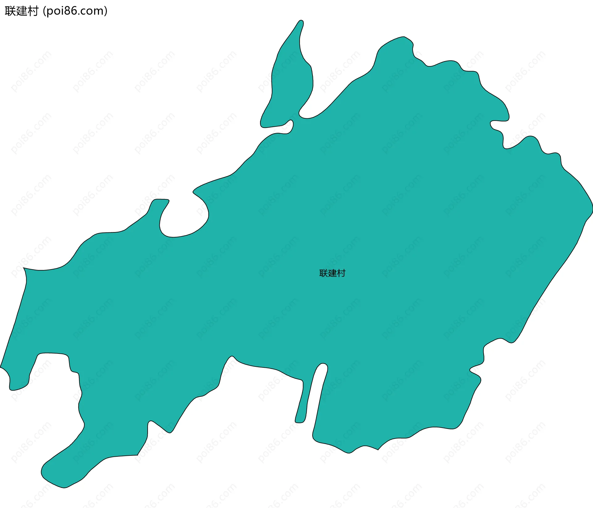 联建村边界地图