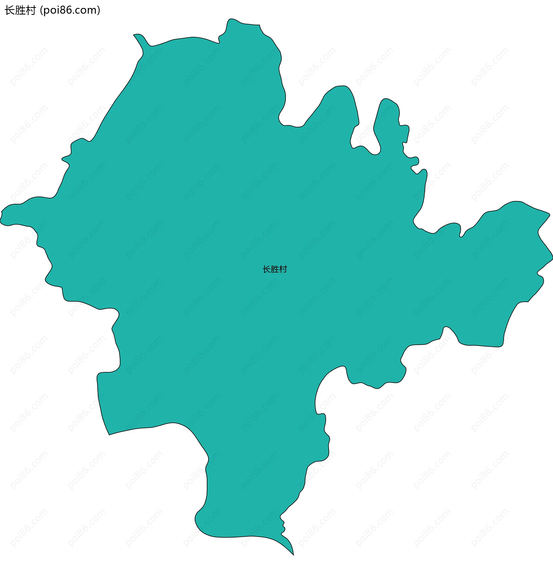 长胜村边界地图