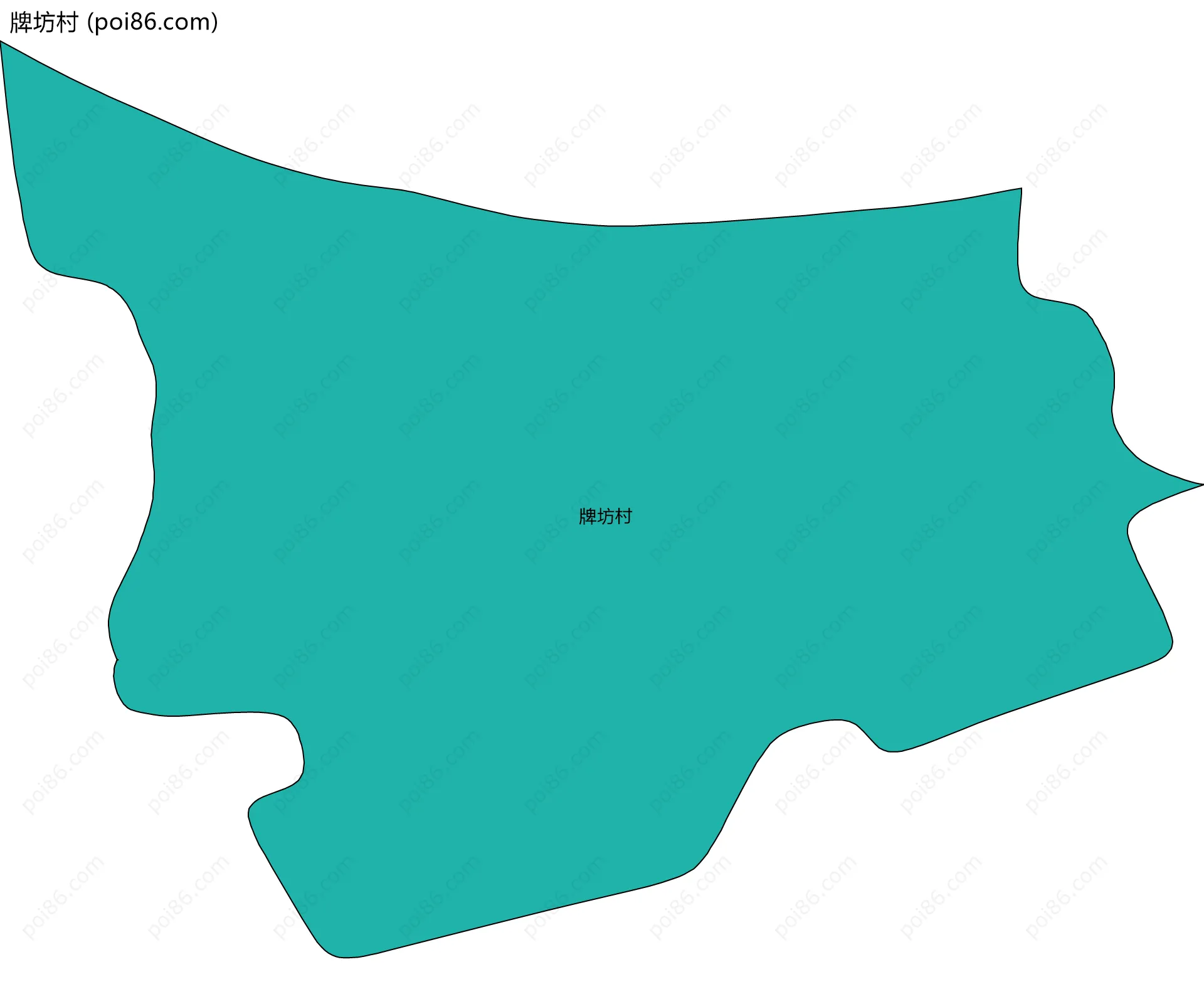 牌坊村边界地图