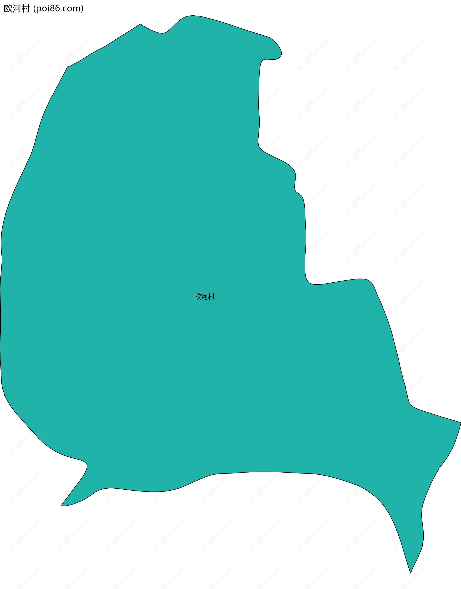 欧河村边界地图