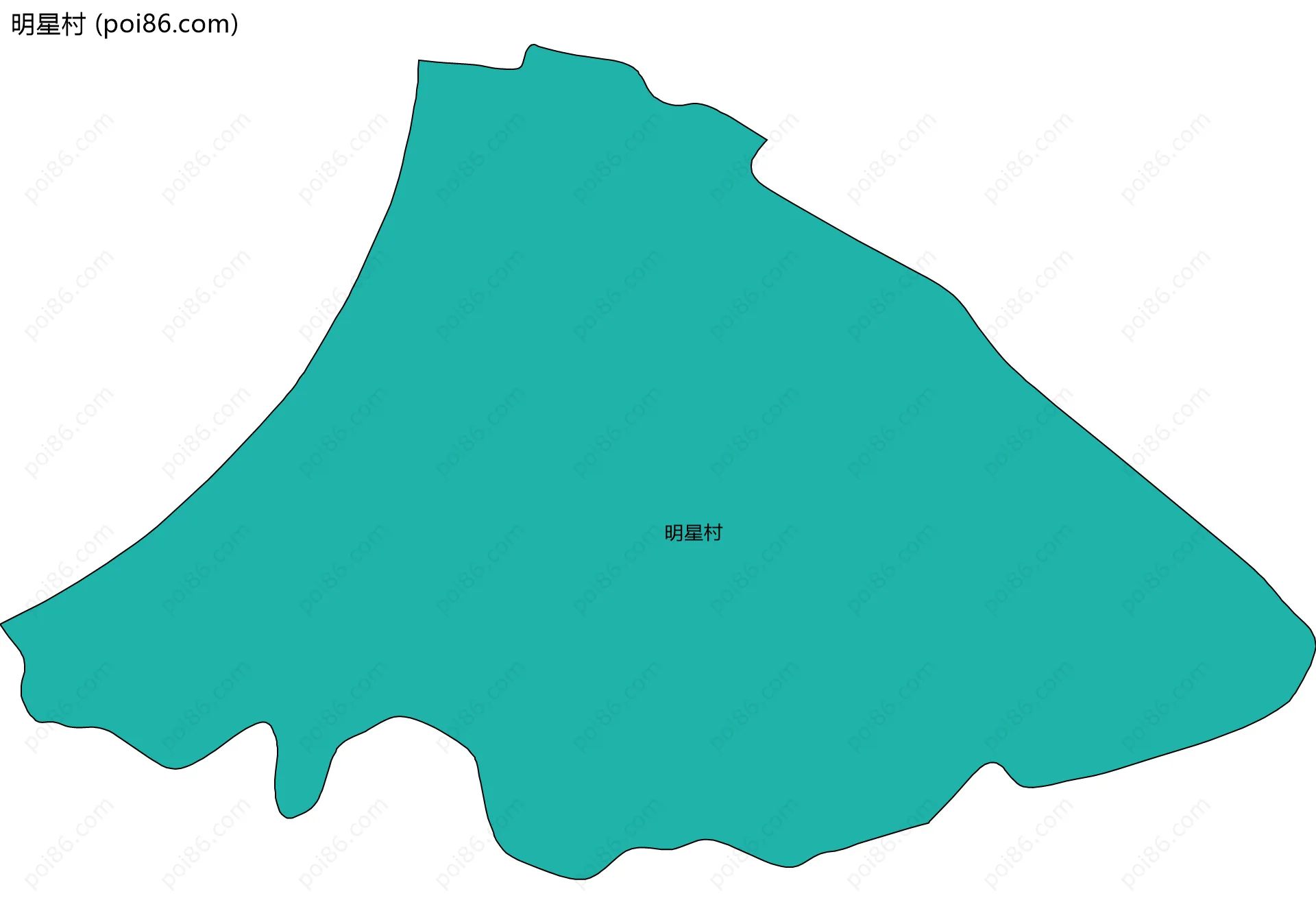 明星村边界地图