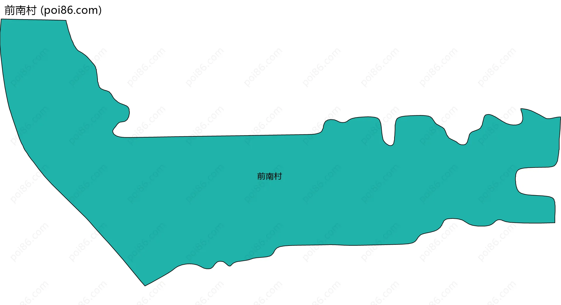前南村边界地图