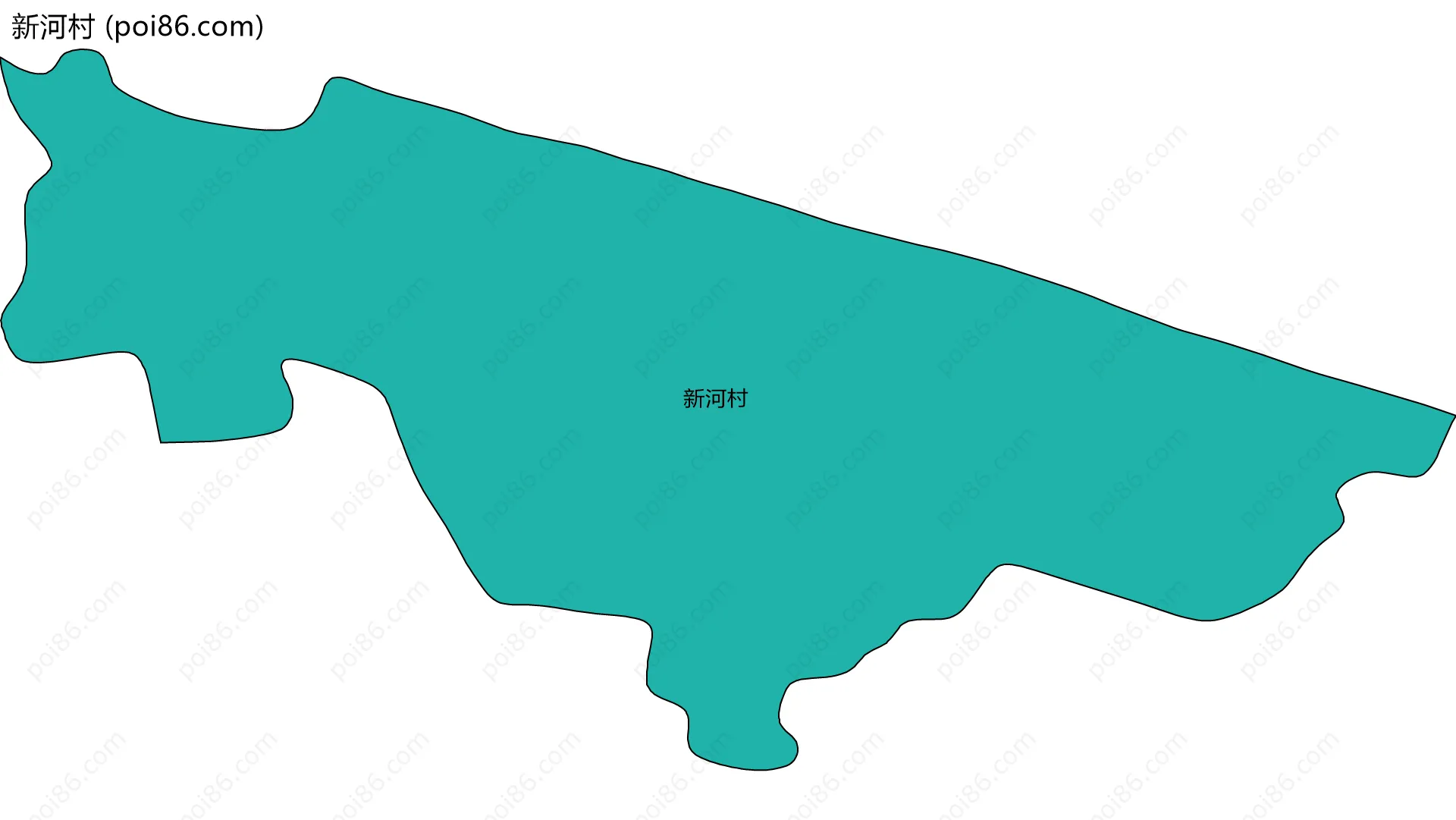 新河村边界地图