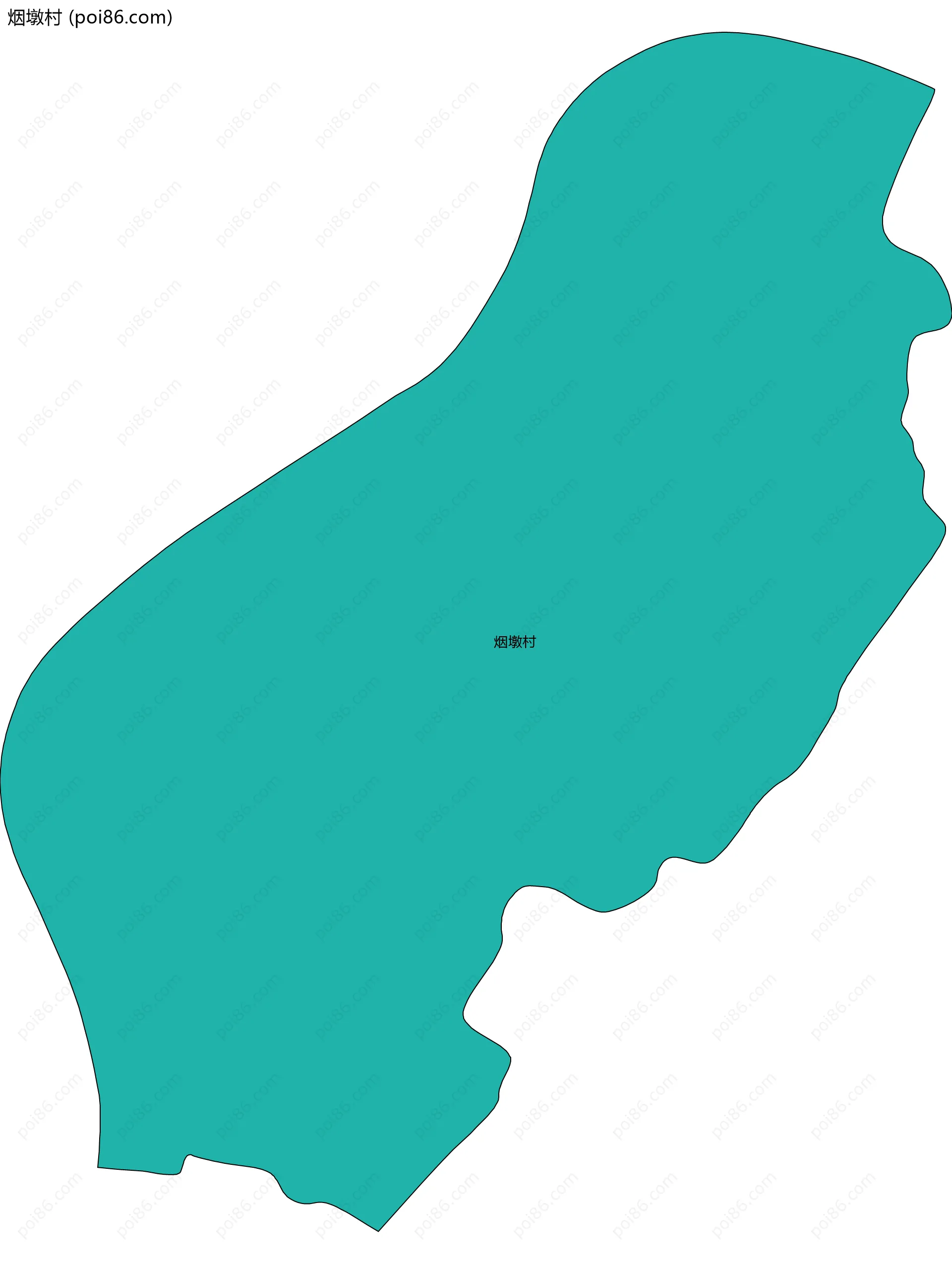 烟墩村边界地图