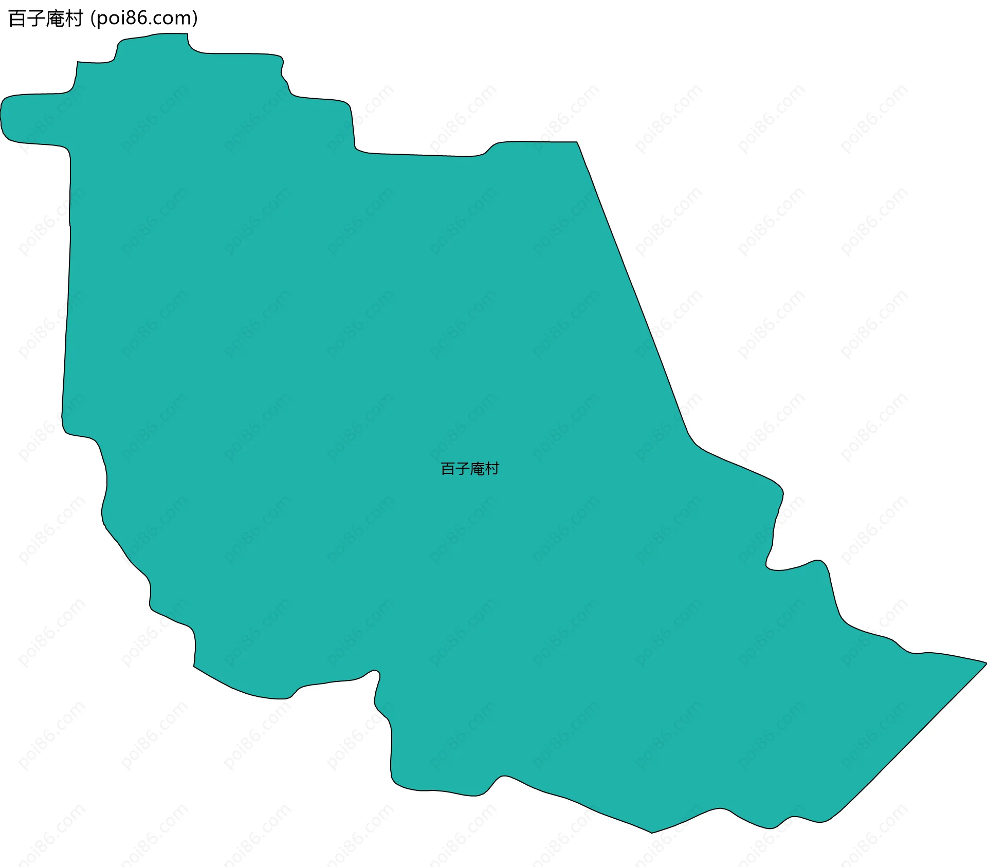 百子庵村边界地图