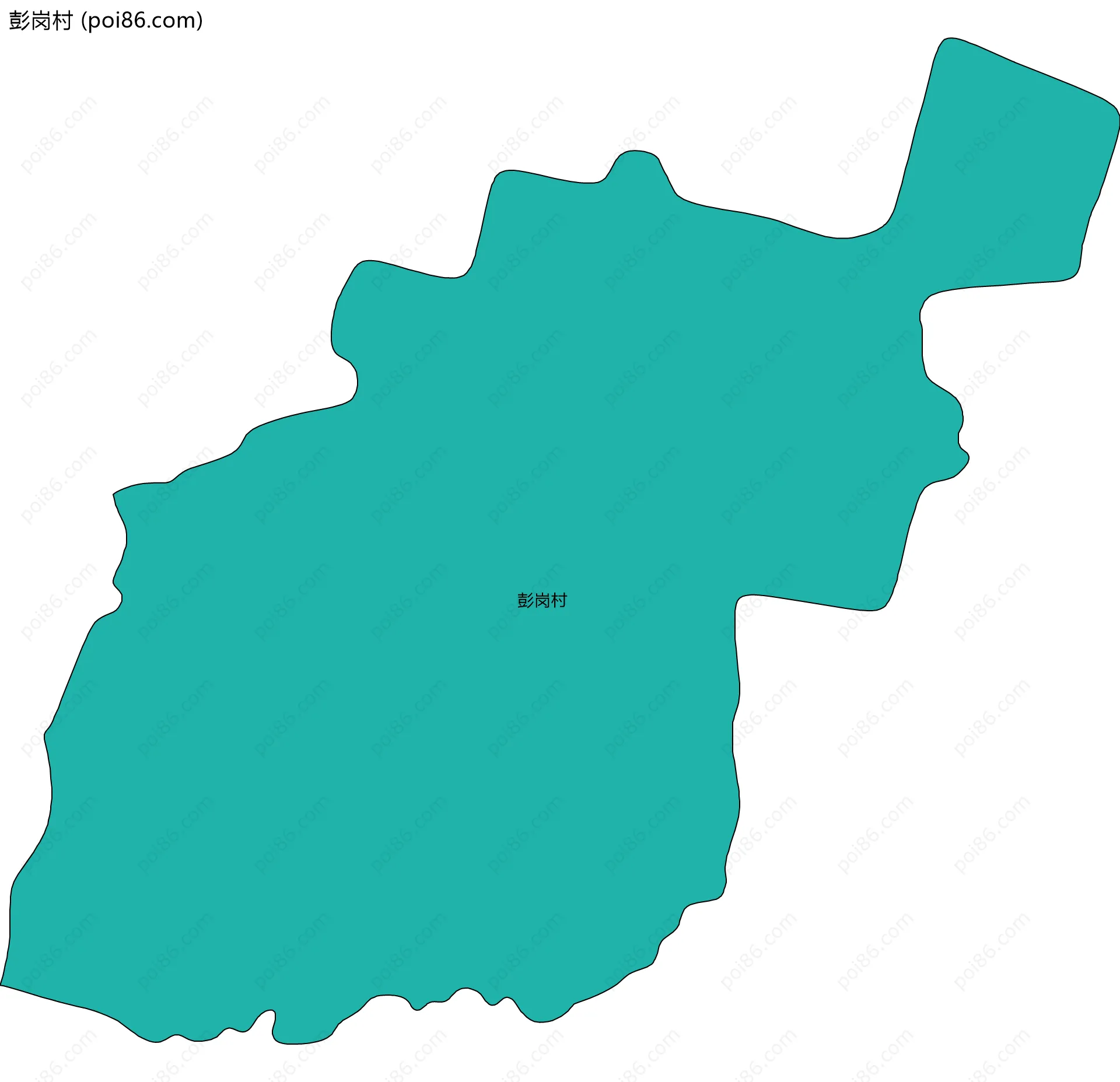 彭岗村边界地图