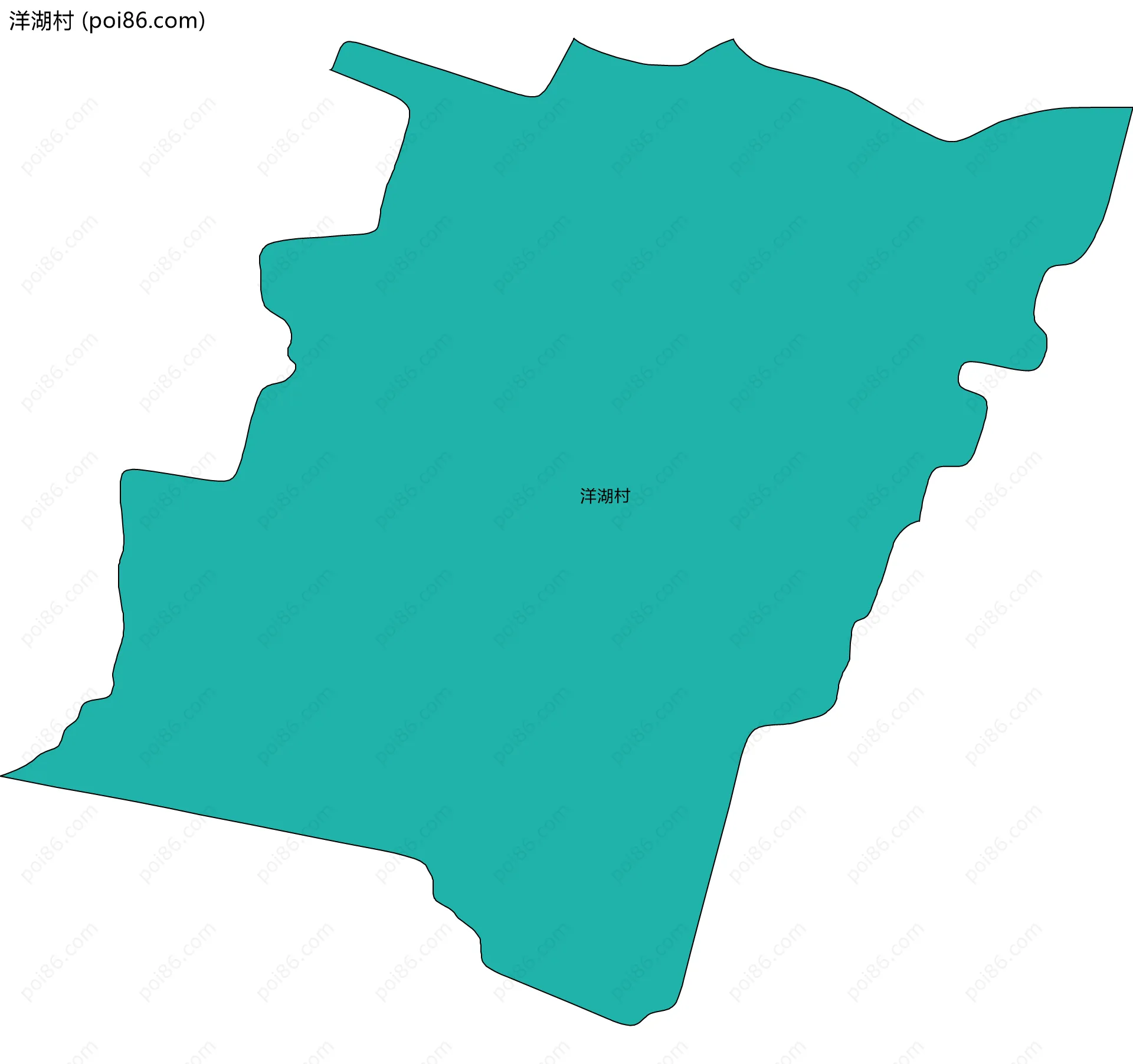 洋湖村边界地图