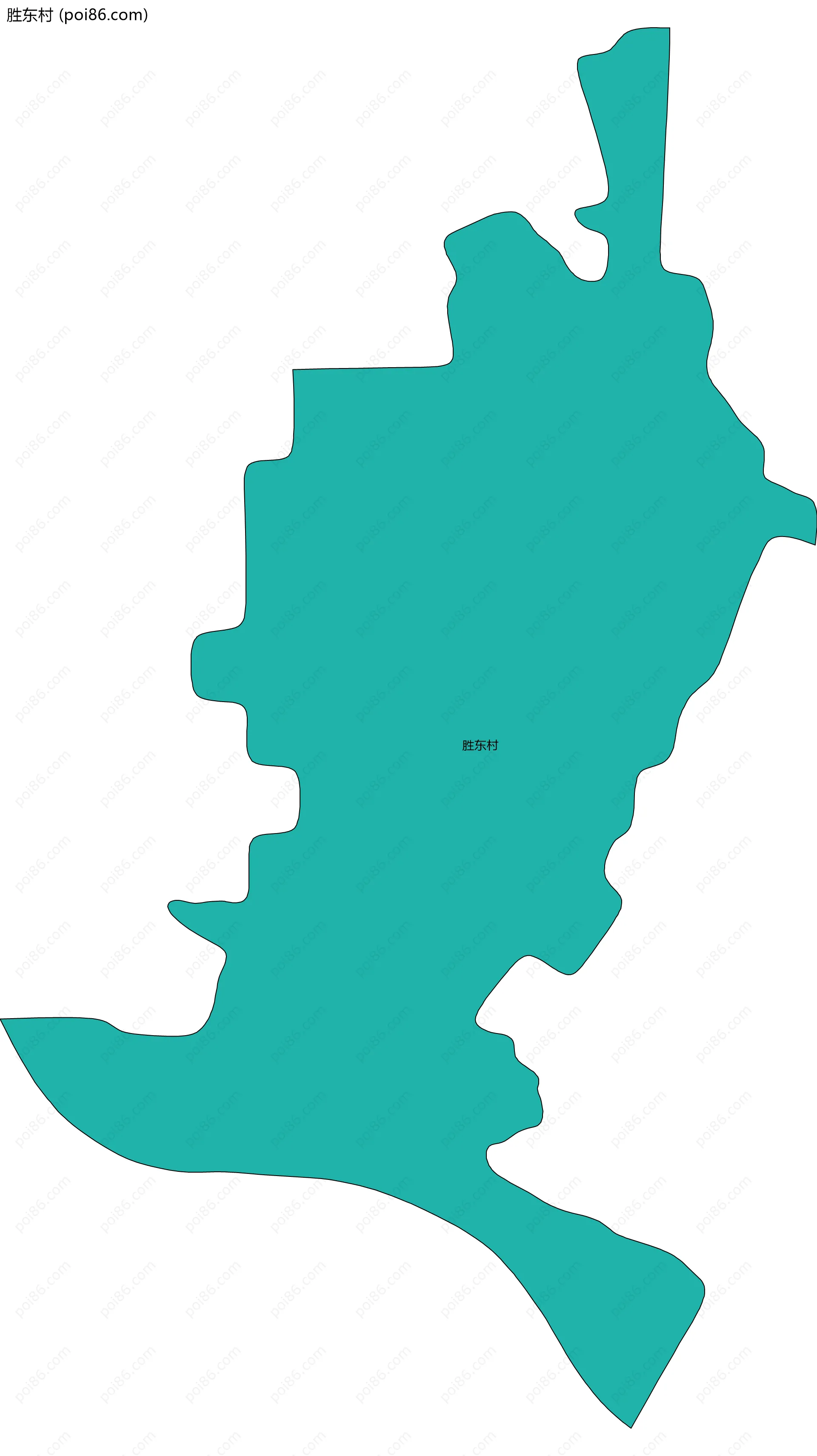 胜东村边界地图