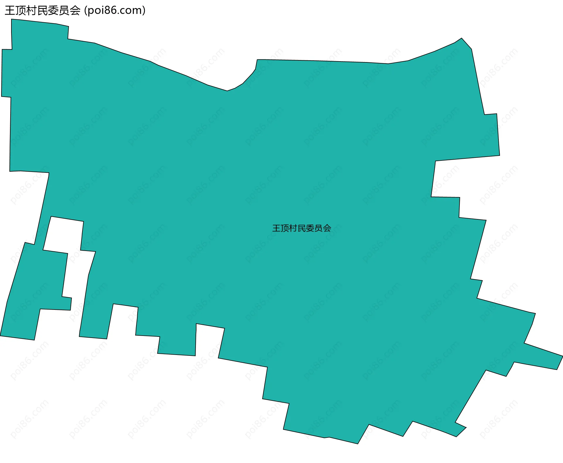 王顶村民委员会边界地图