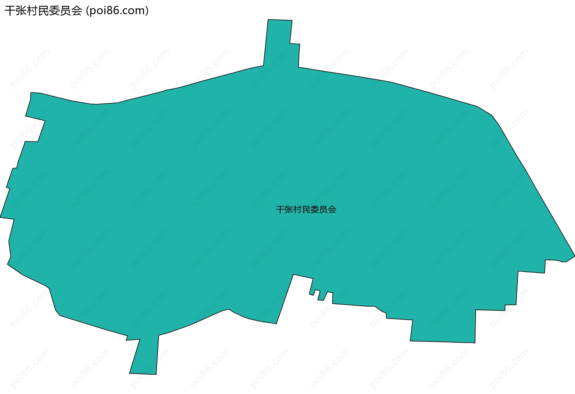 干张村民委员会边界地图