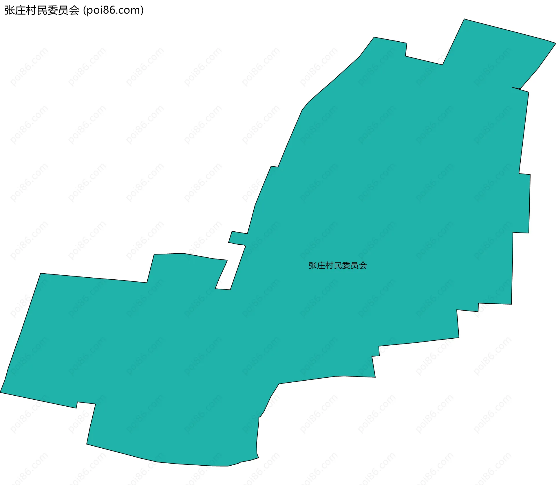张庄村民委员会边界地图