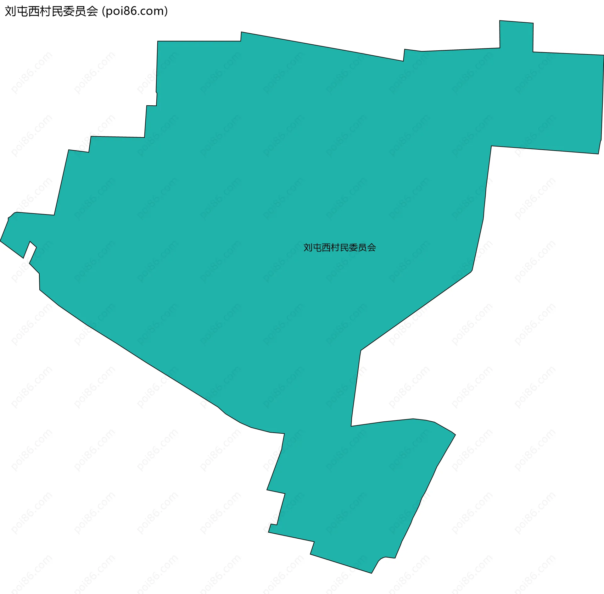 刘屯西村民委员会边界地图
