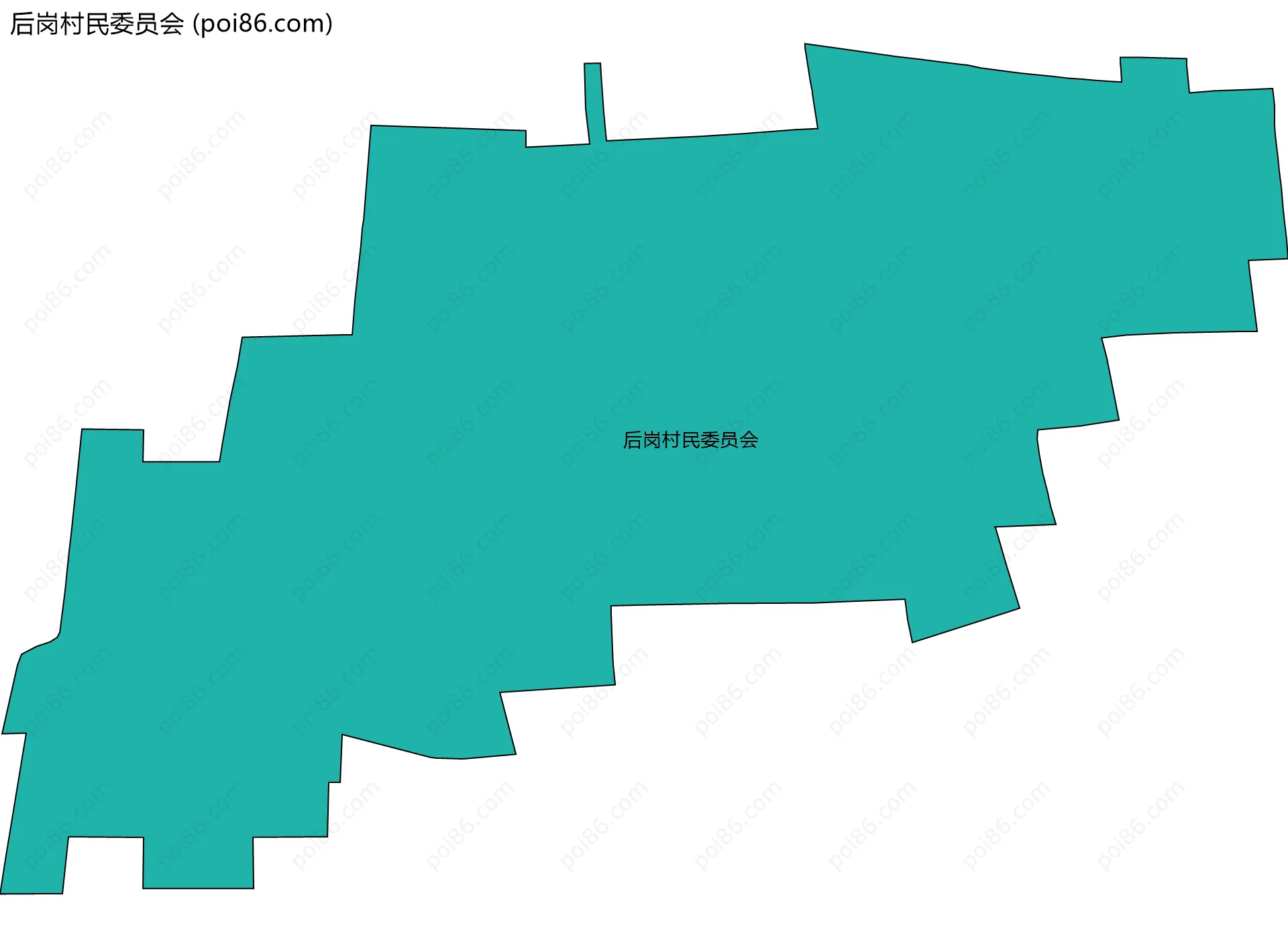 后岗村民委员会边界地图
