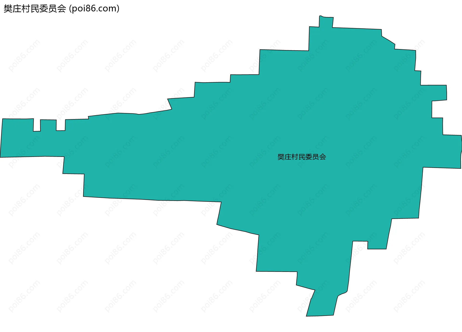 樊庄村民委员会边界地图