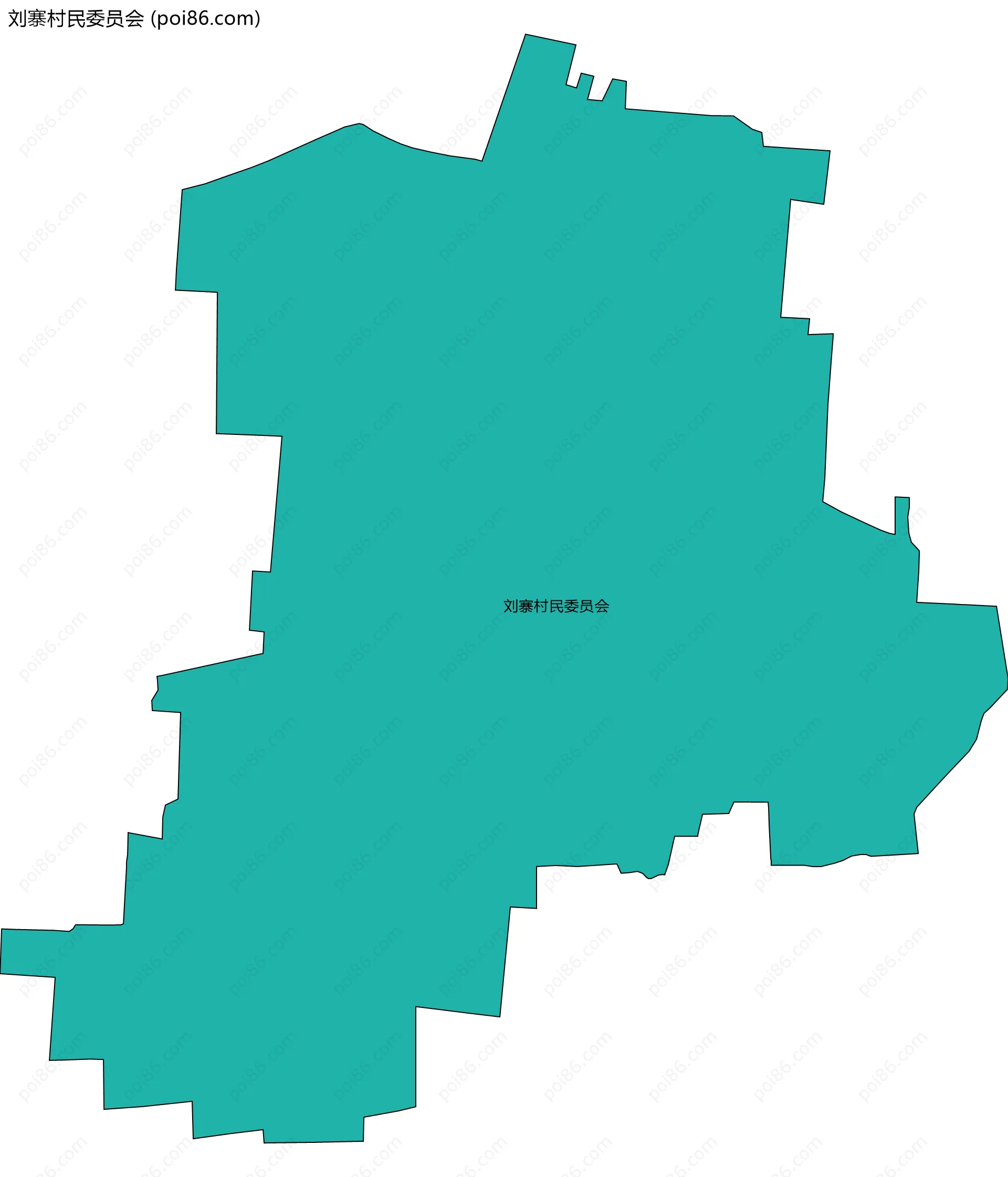 刘寨村民委员会边界地图