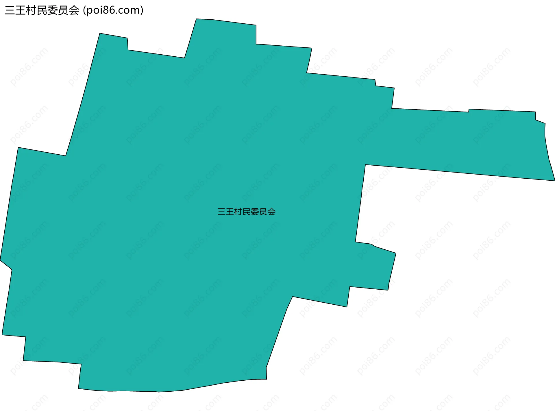 三王村民委员会边界地图