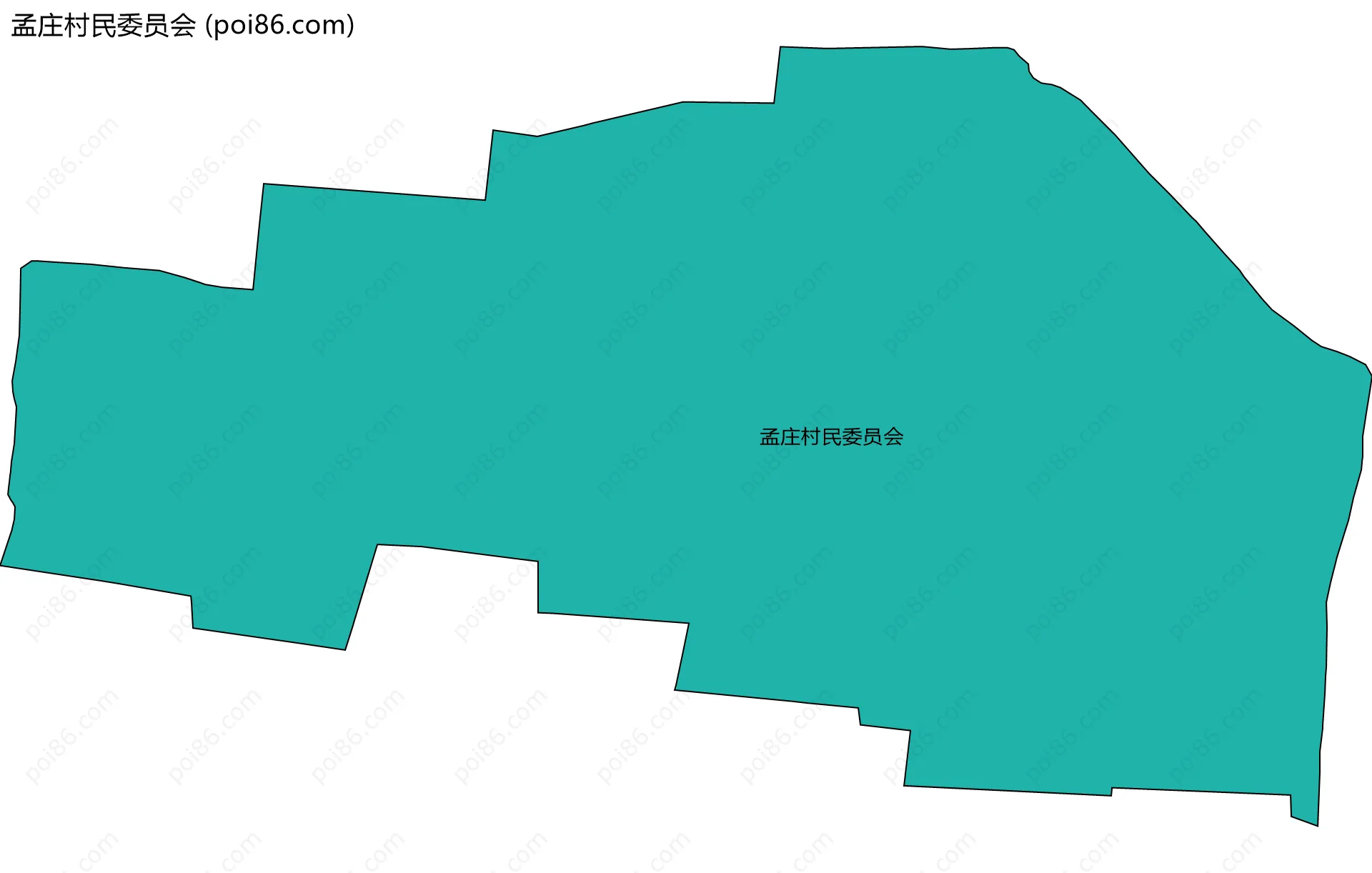 孟庄村民委员会边界地图