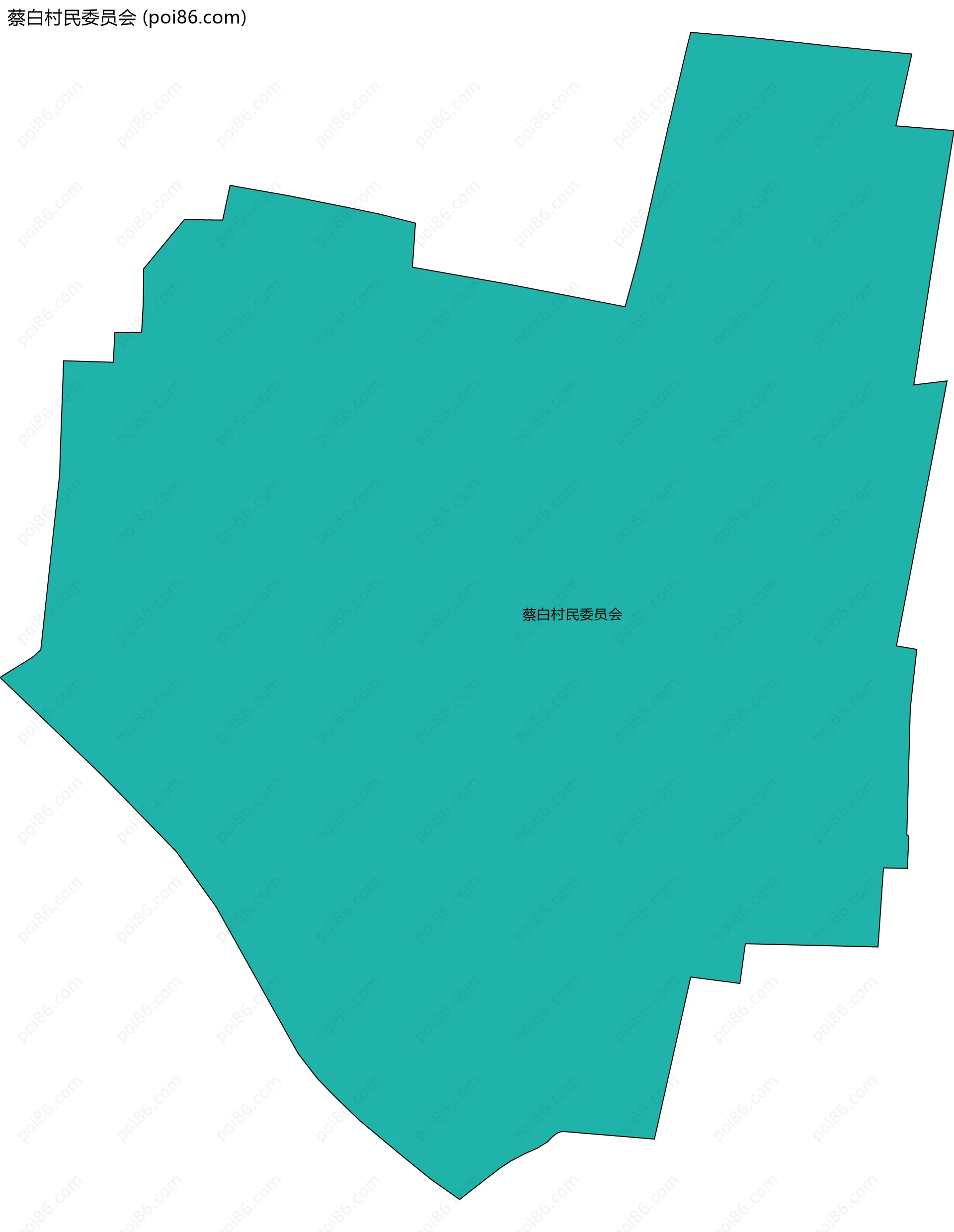 蔡白村民委员会边界地图