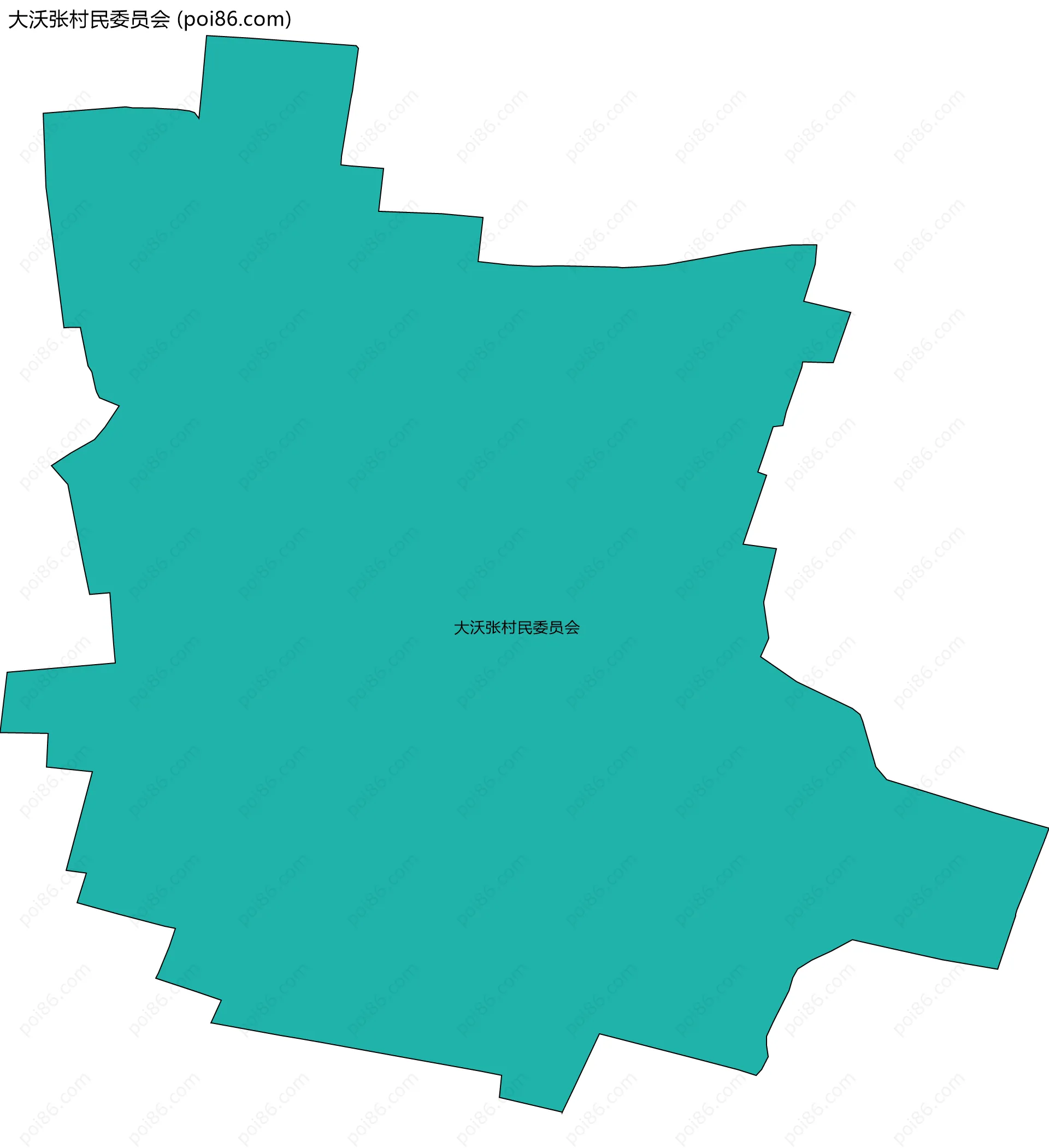 大沃张村民委员会边界地图