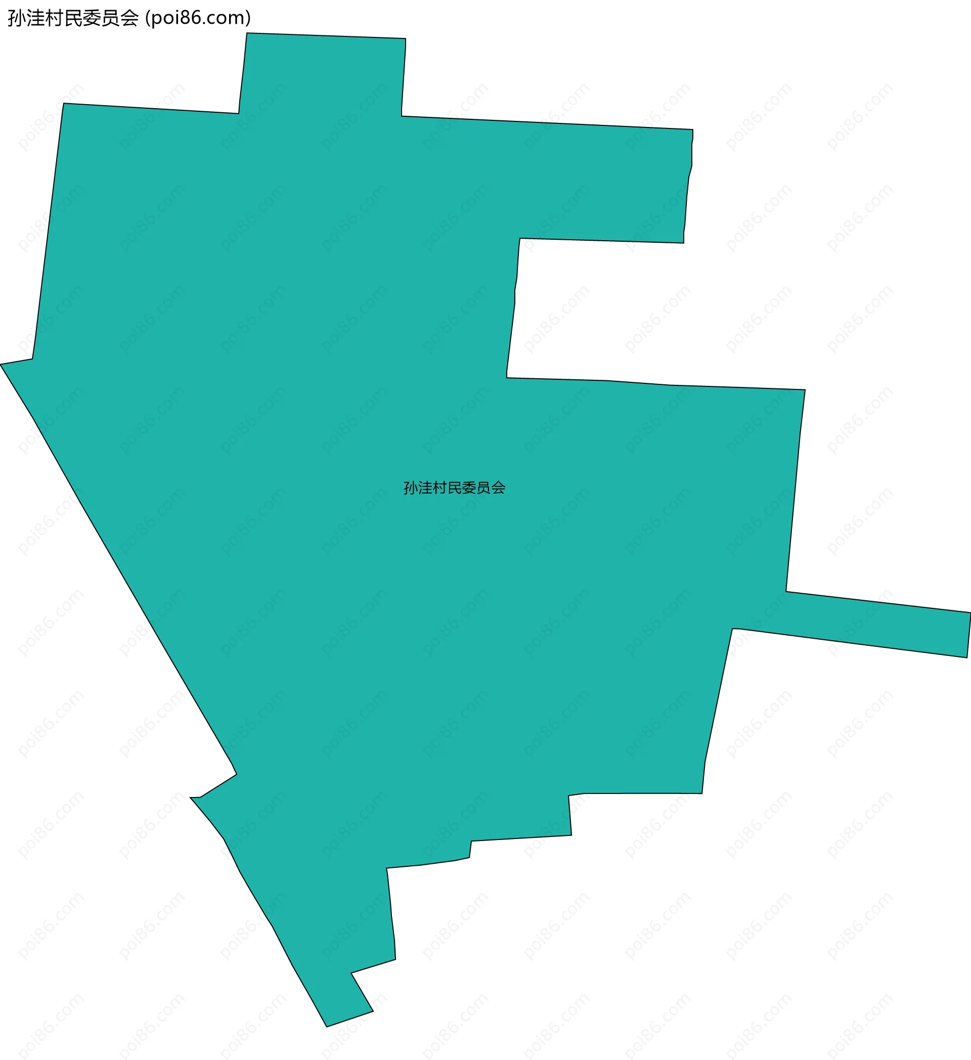 孙洼村民委员会边界地图
