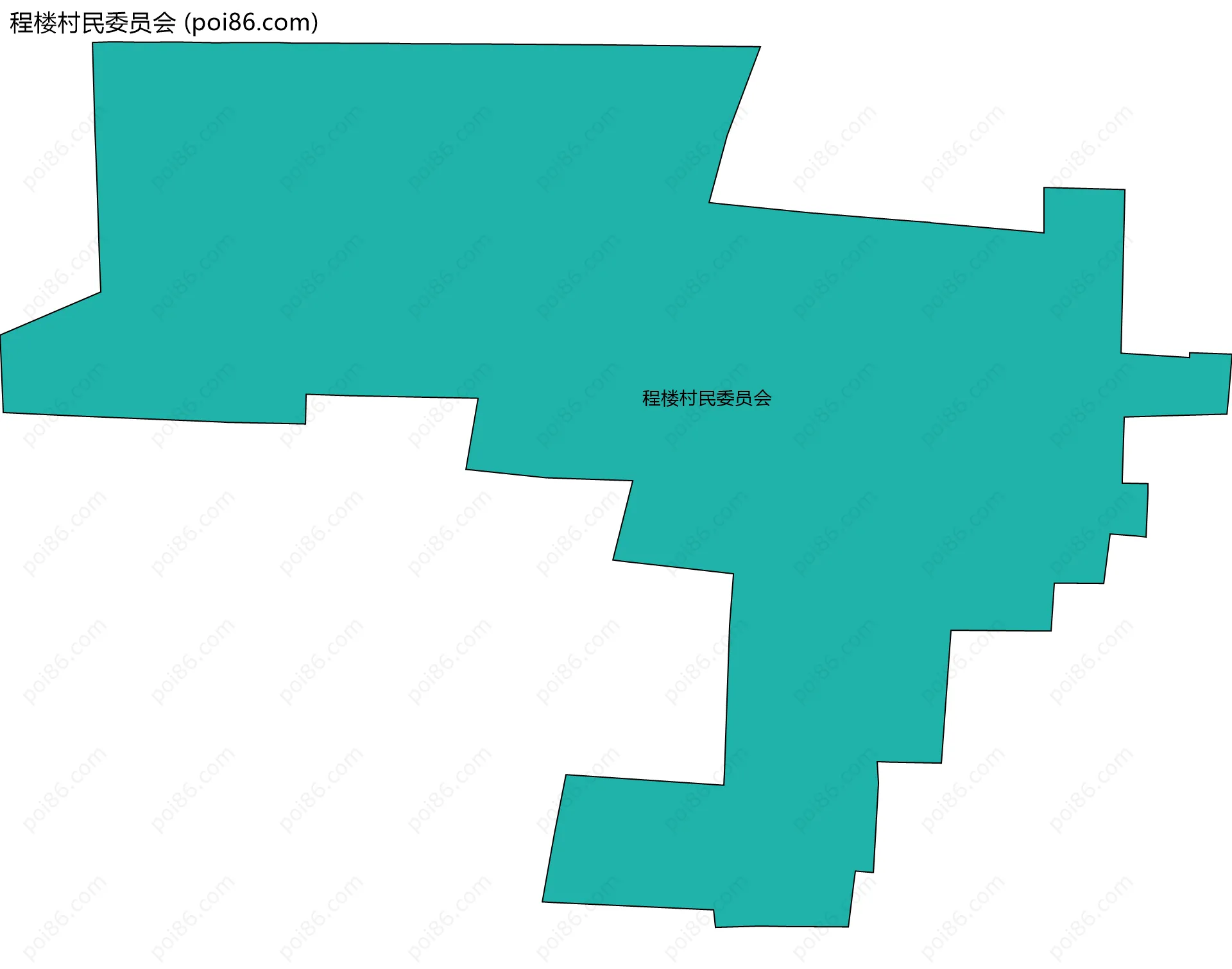 程楼村民委员会边界地图