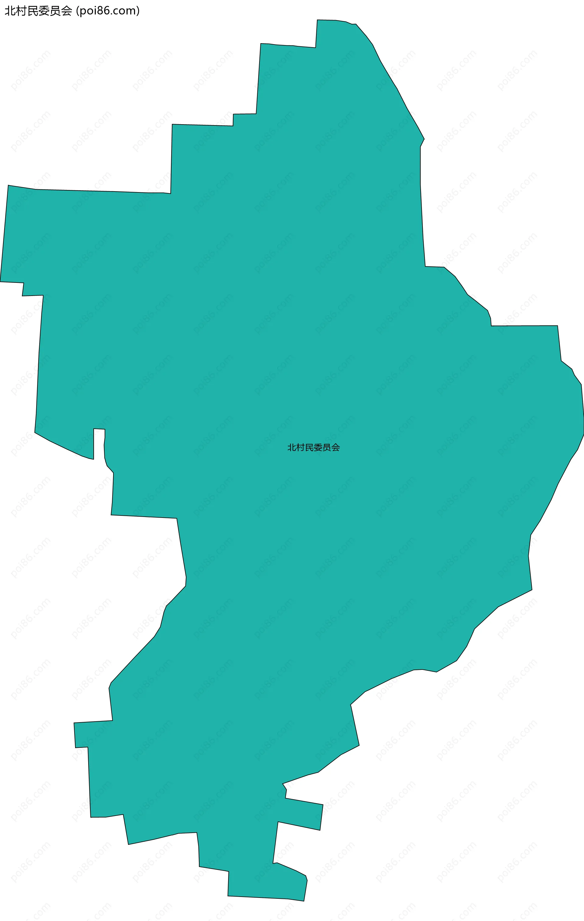 北村民委员会边界地图