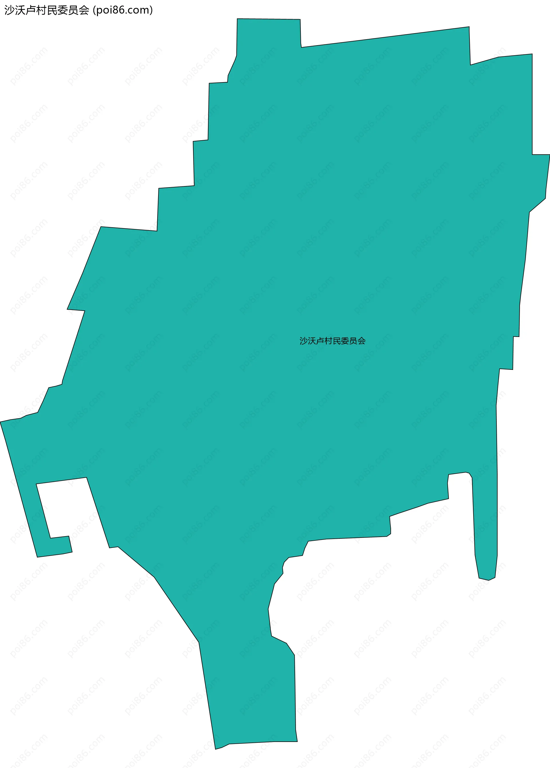 沙沃卢村民委员会边界地图