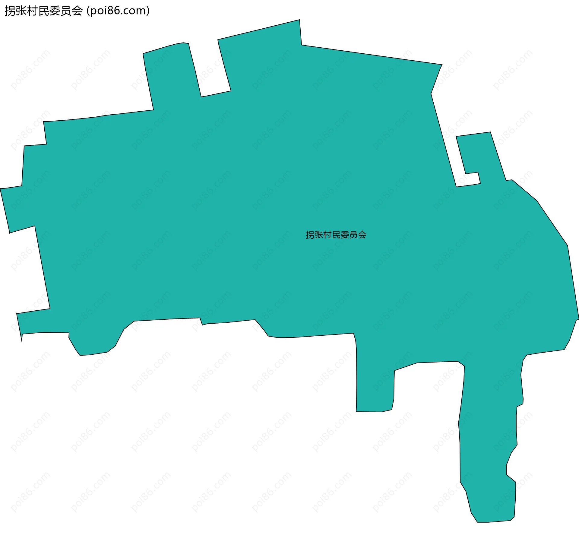 拐张村民委员会边界地图