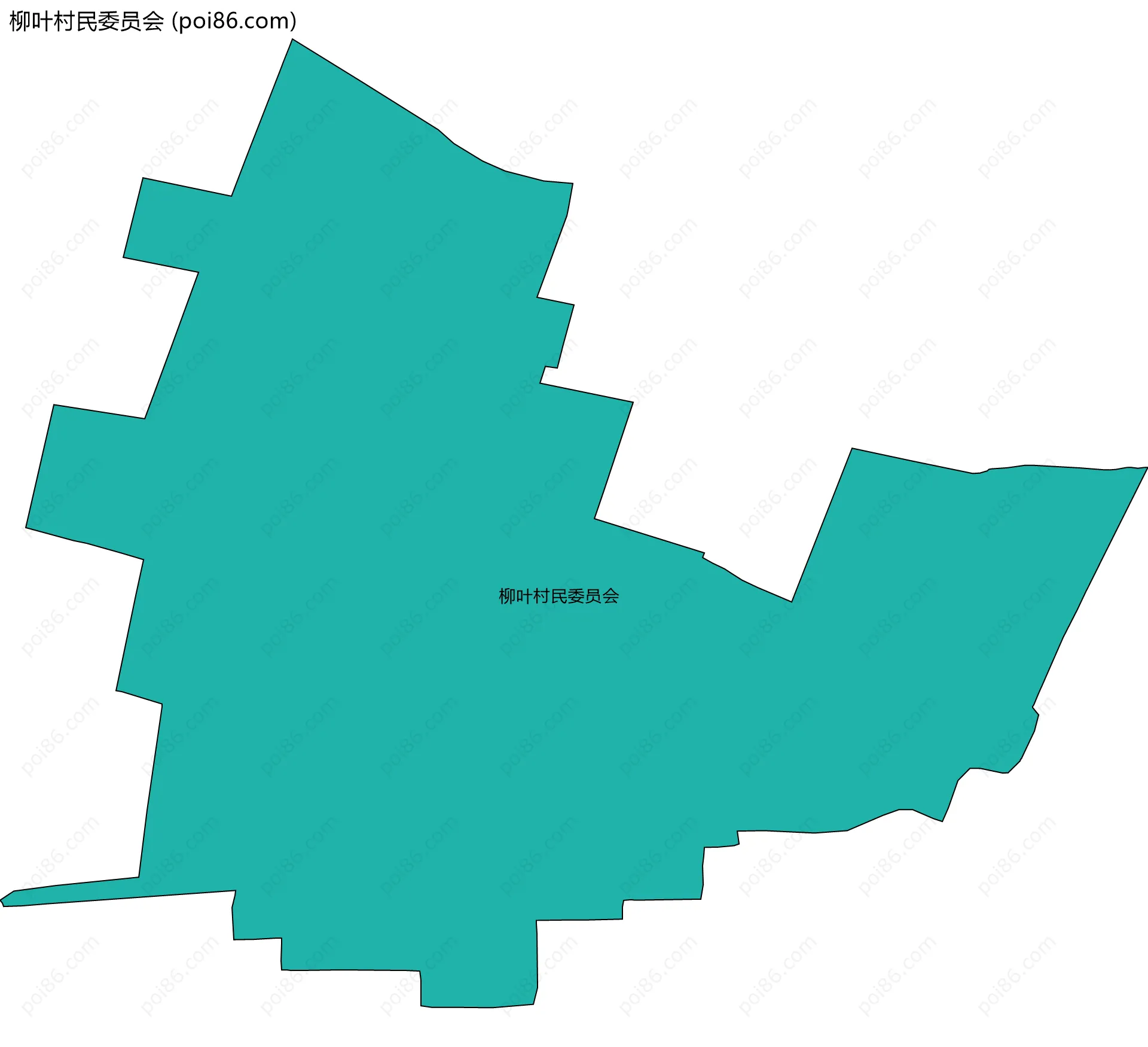 柳叶村民委员会边界地图