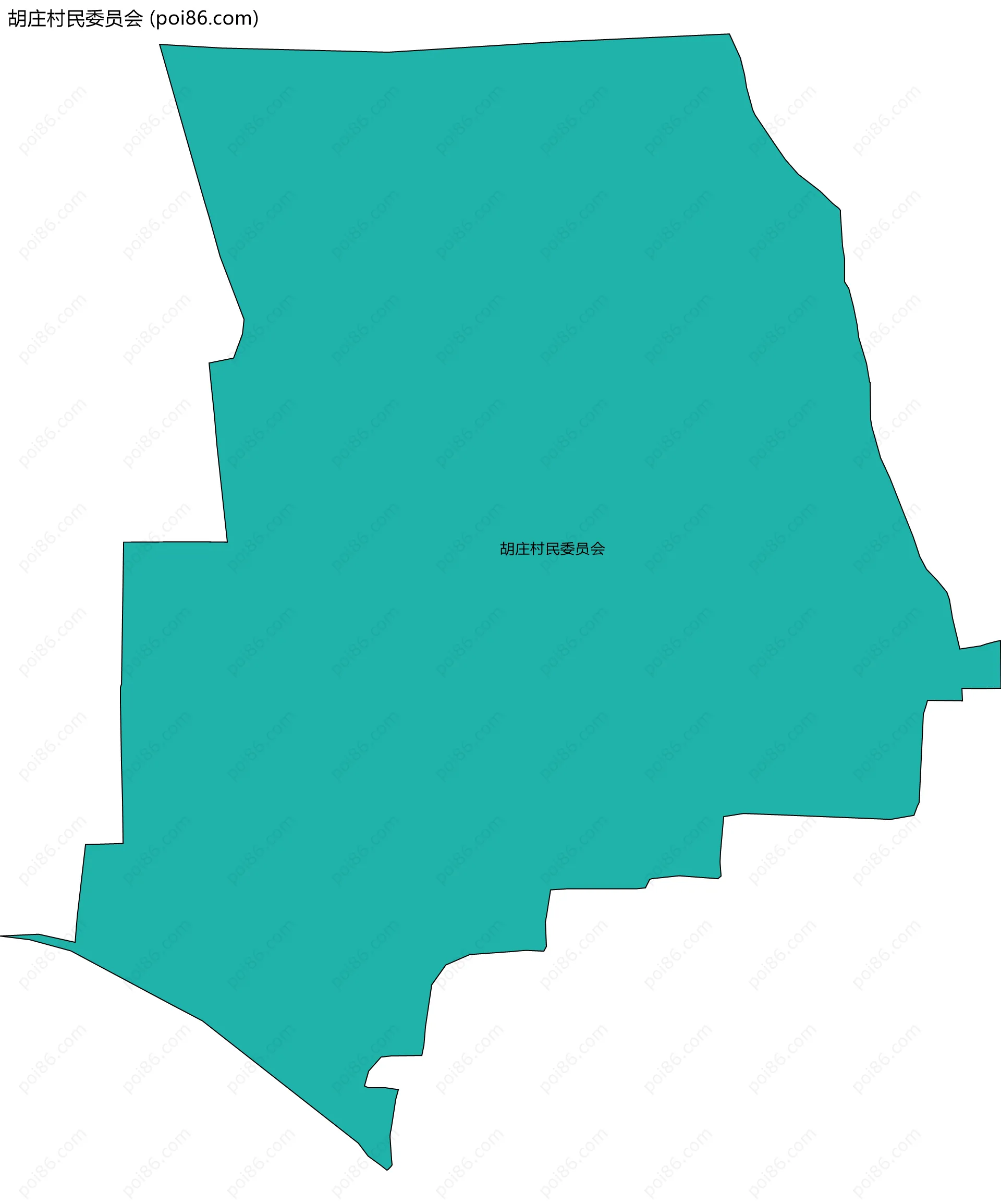 胡庄村民委员会边界地图