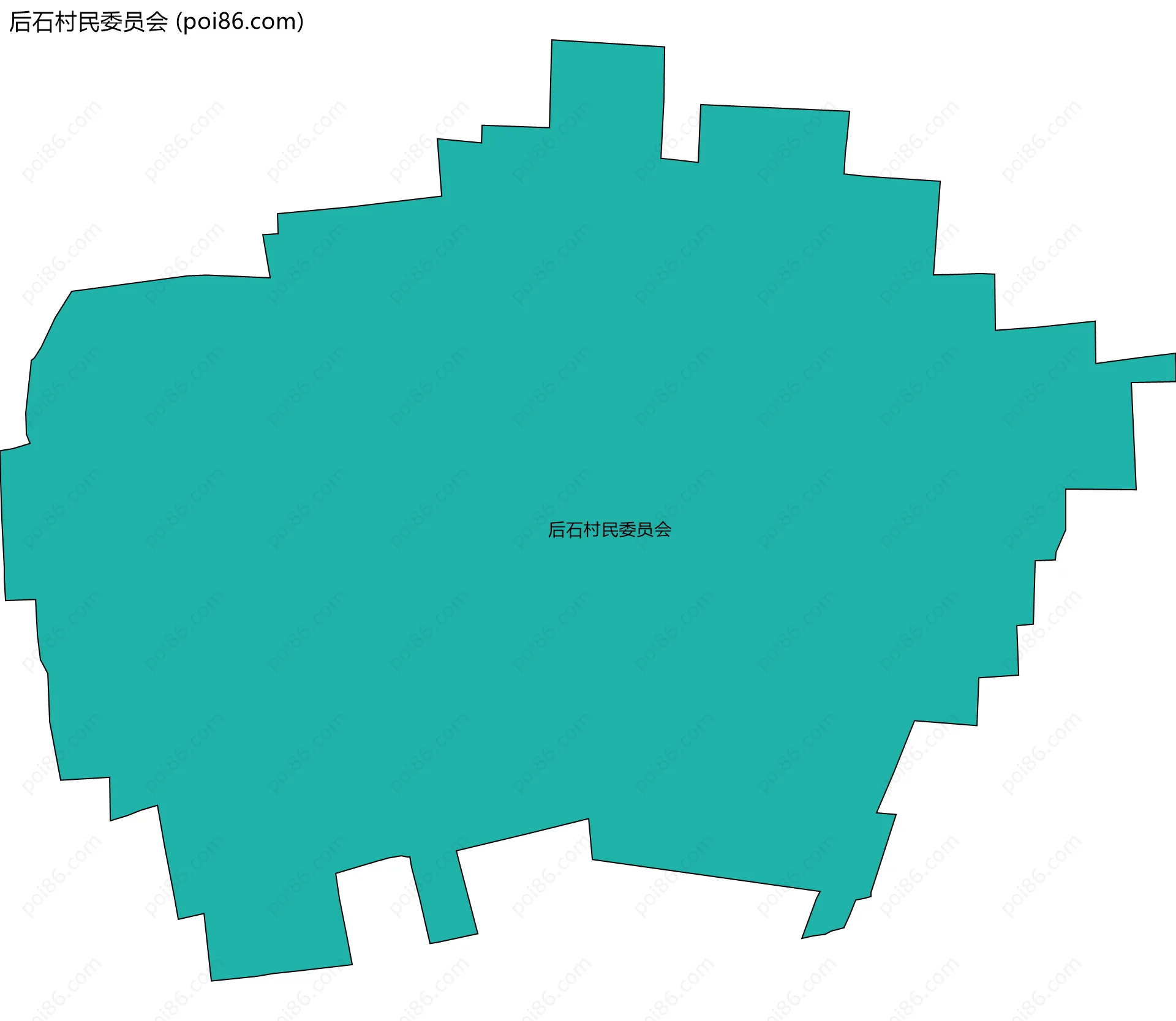 后石村民委员会边界地图